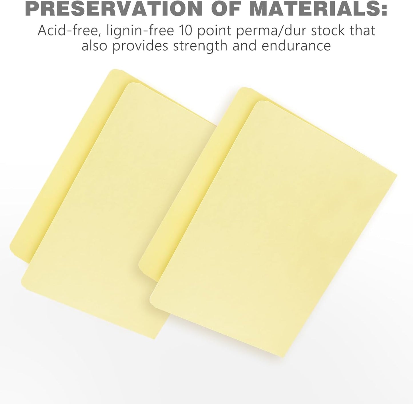 9.5x14.75 Inches Lineco Archival Letter Size File Folders Lignin-Free Light Tan 10 Pt