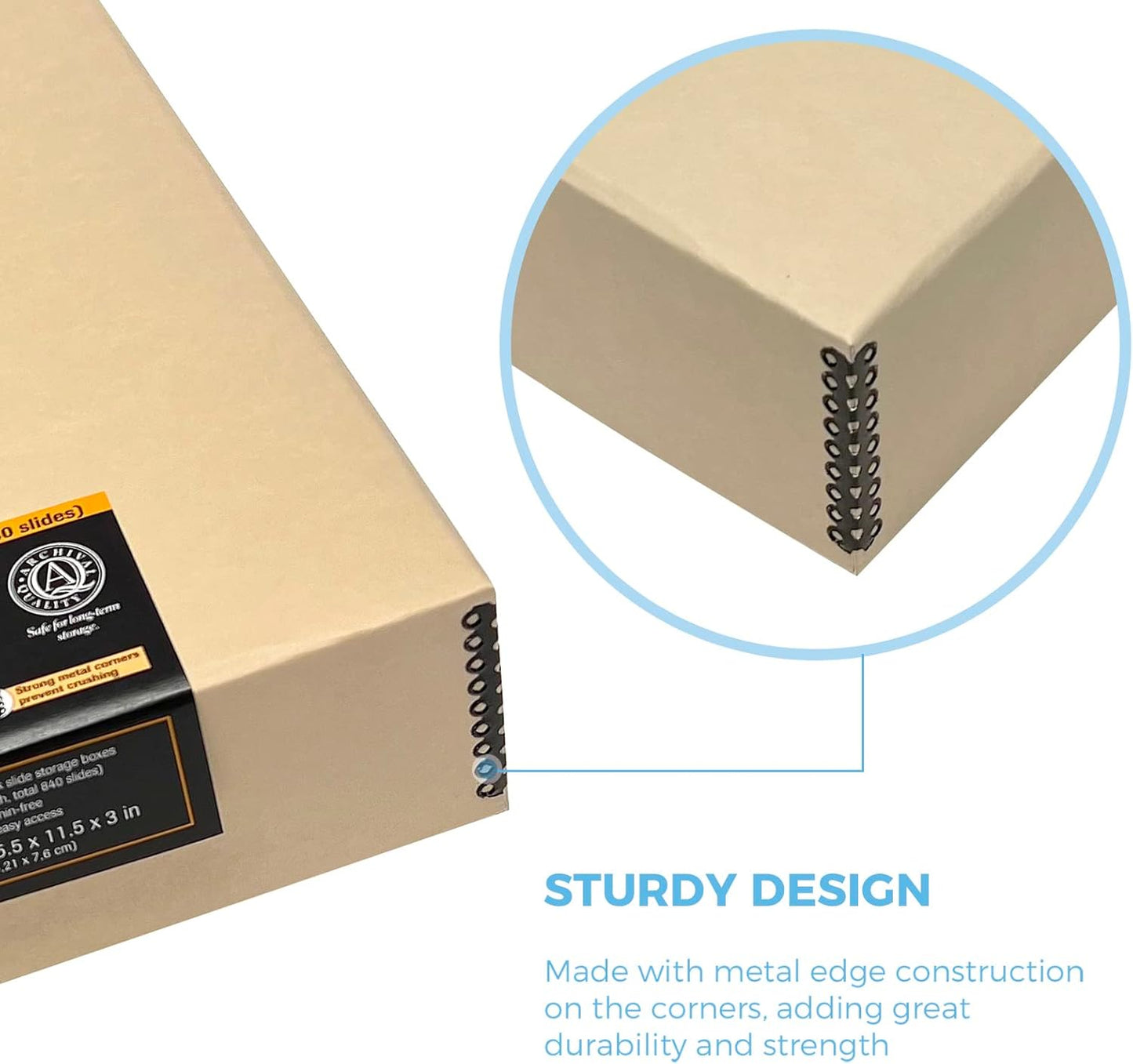 Lineco 15.5 x 11.5 x 3 Inches Archival Slide Storage Case
