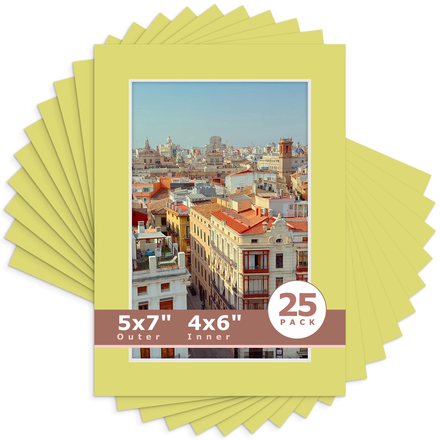 5x7 Economy Pre-Cut Mat For 4x6 Picture-Pack of 25 N127 Frolic