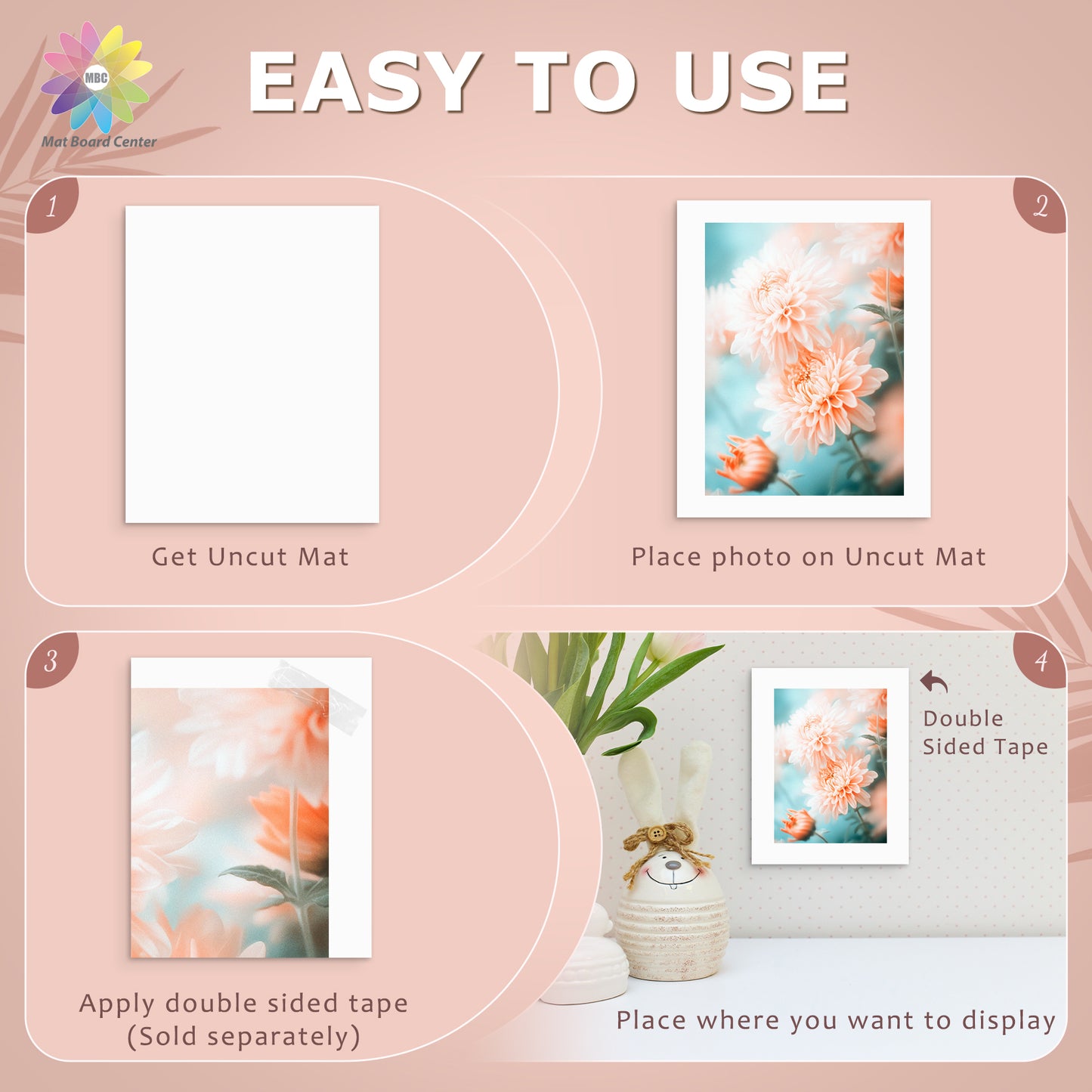 8x10 Uncut Mat Boards - Pack of 25