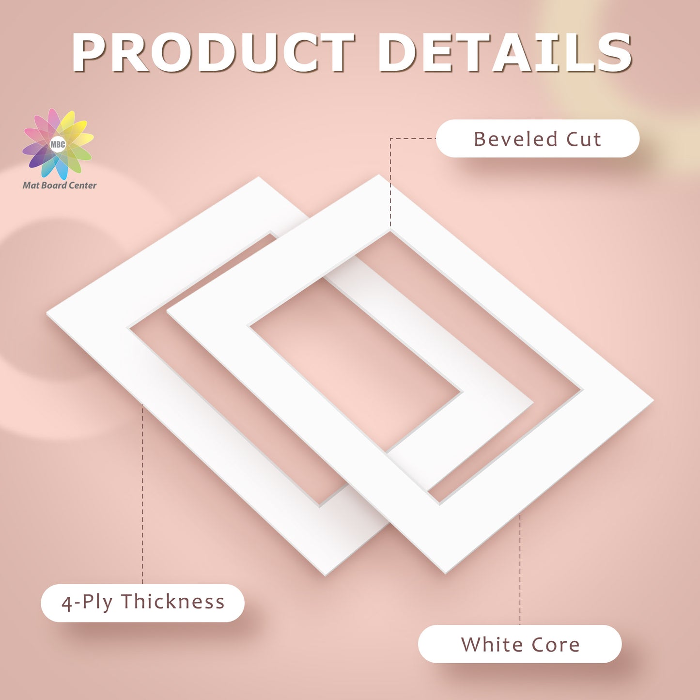 11x14 Whitecore Pre-Cut Mat Board - Pack of 100
