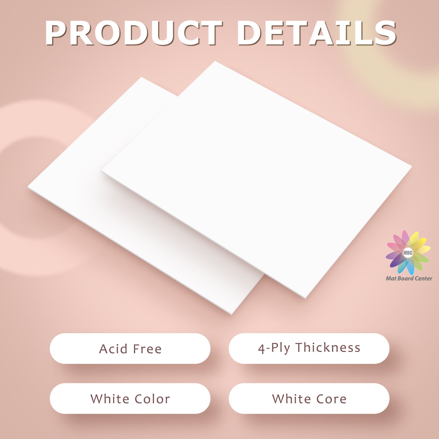 11x14 Uncut Mat Boards - Pack of 50
