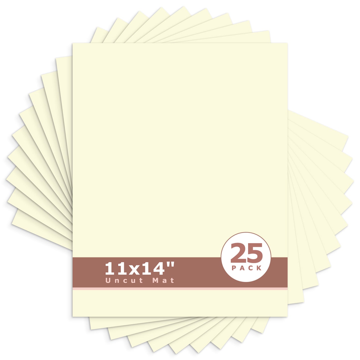 11x14 Uncut Mat Boards - Pack of 25 Ivory