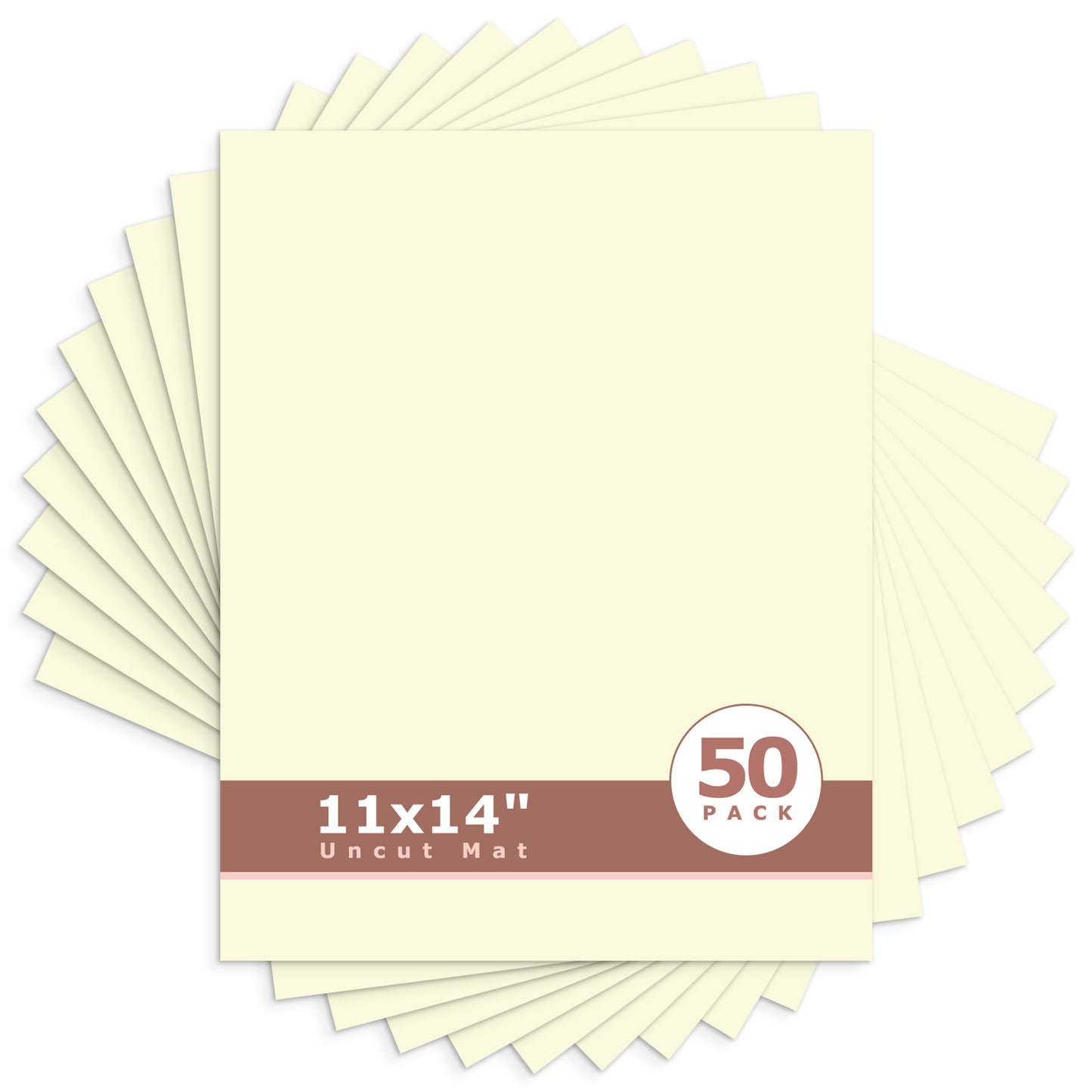 11x14 Uncut Mat Boards - Pack of 50 Ivory