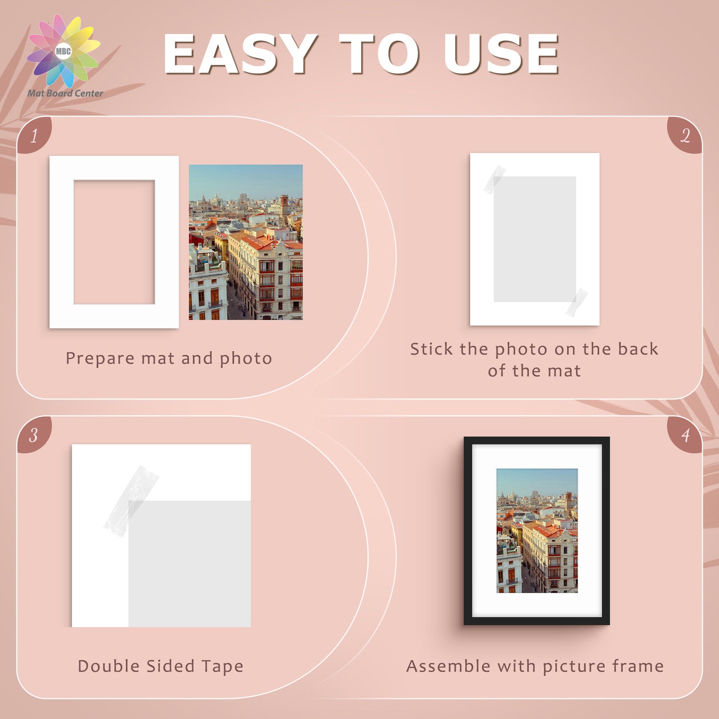 12x16 Picture Mats For 8x12 Photos - Pack of 25