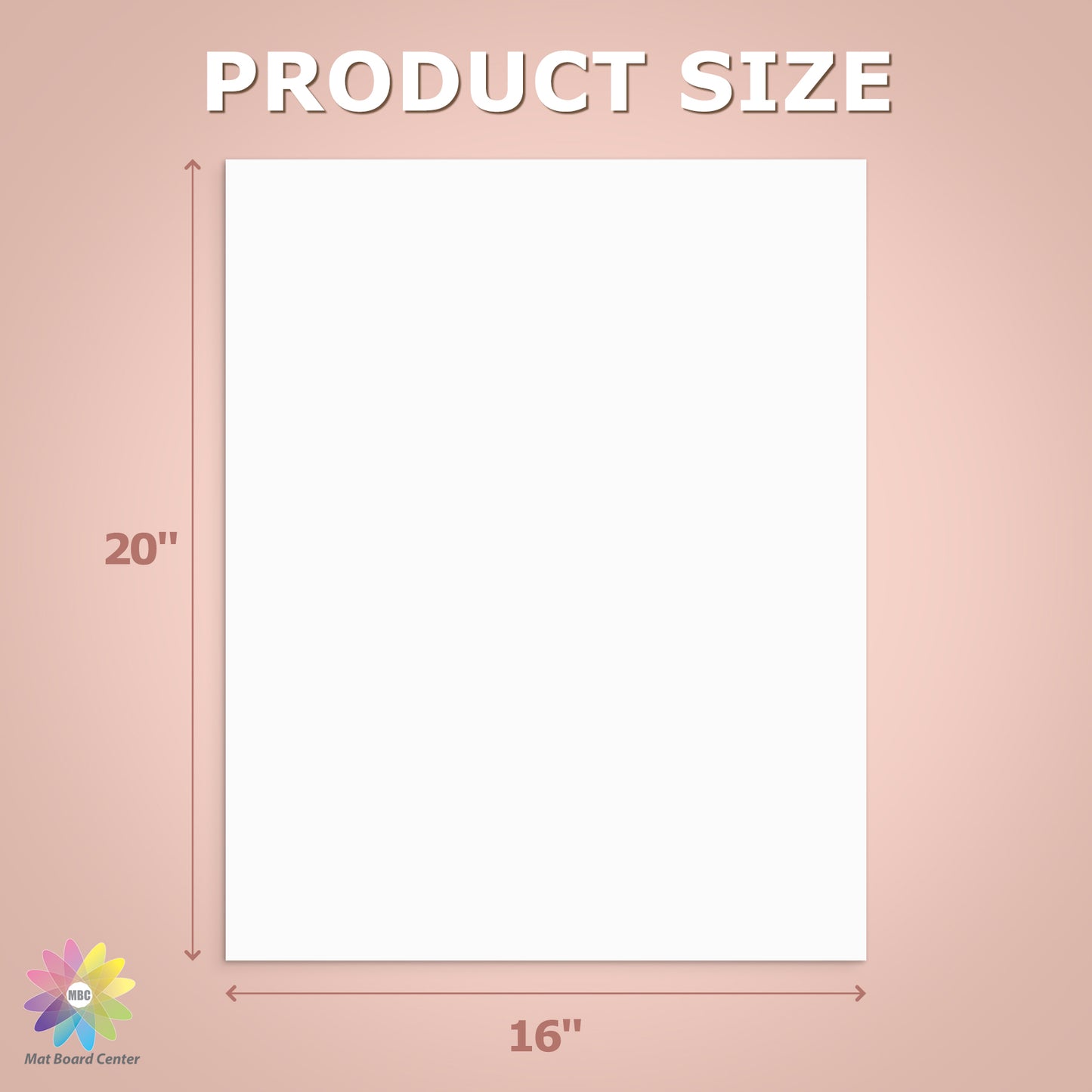 16x20 Uncut Mat Boards - Pack of 50