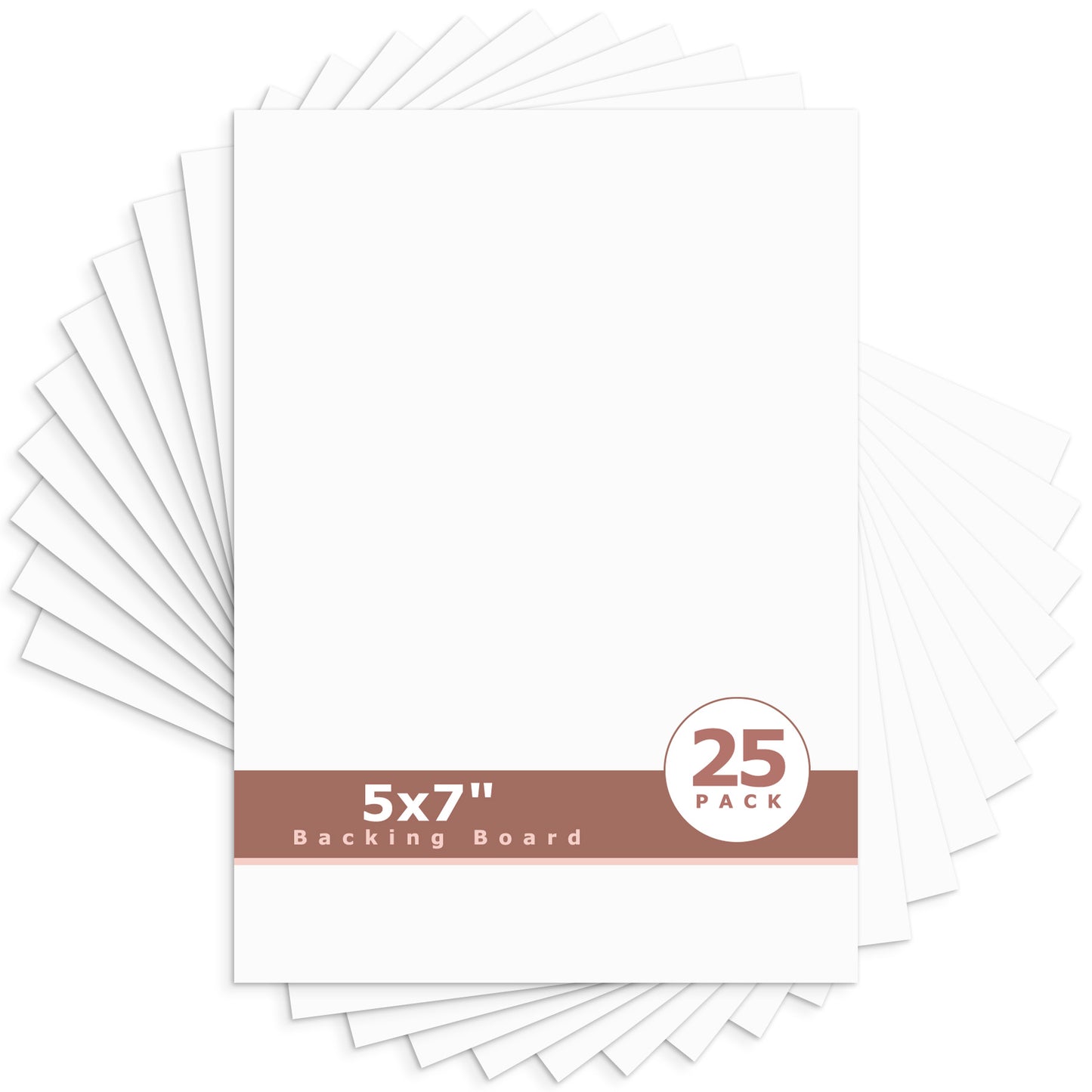 White Backing Board-Pack of 25 5x7