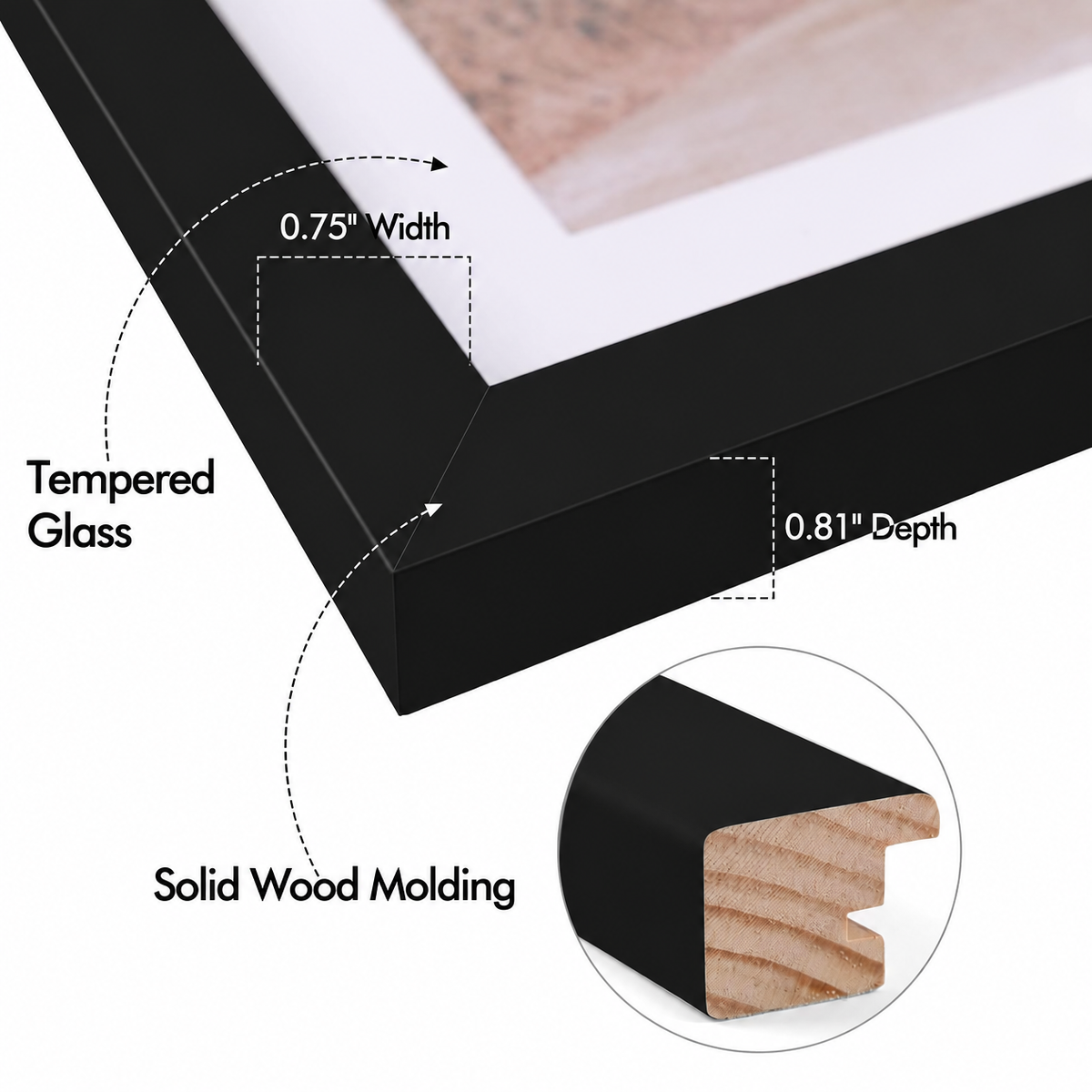 11x14 Collage Picture Frames for Five 4x6 Pictures Black (10 Pcs per Box)