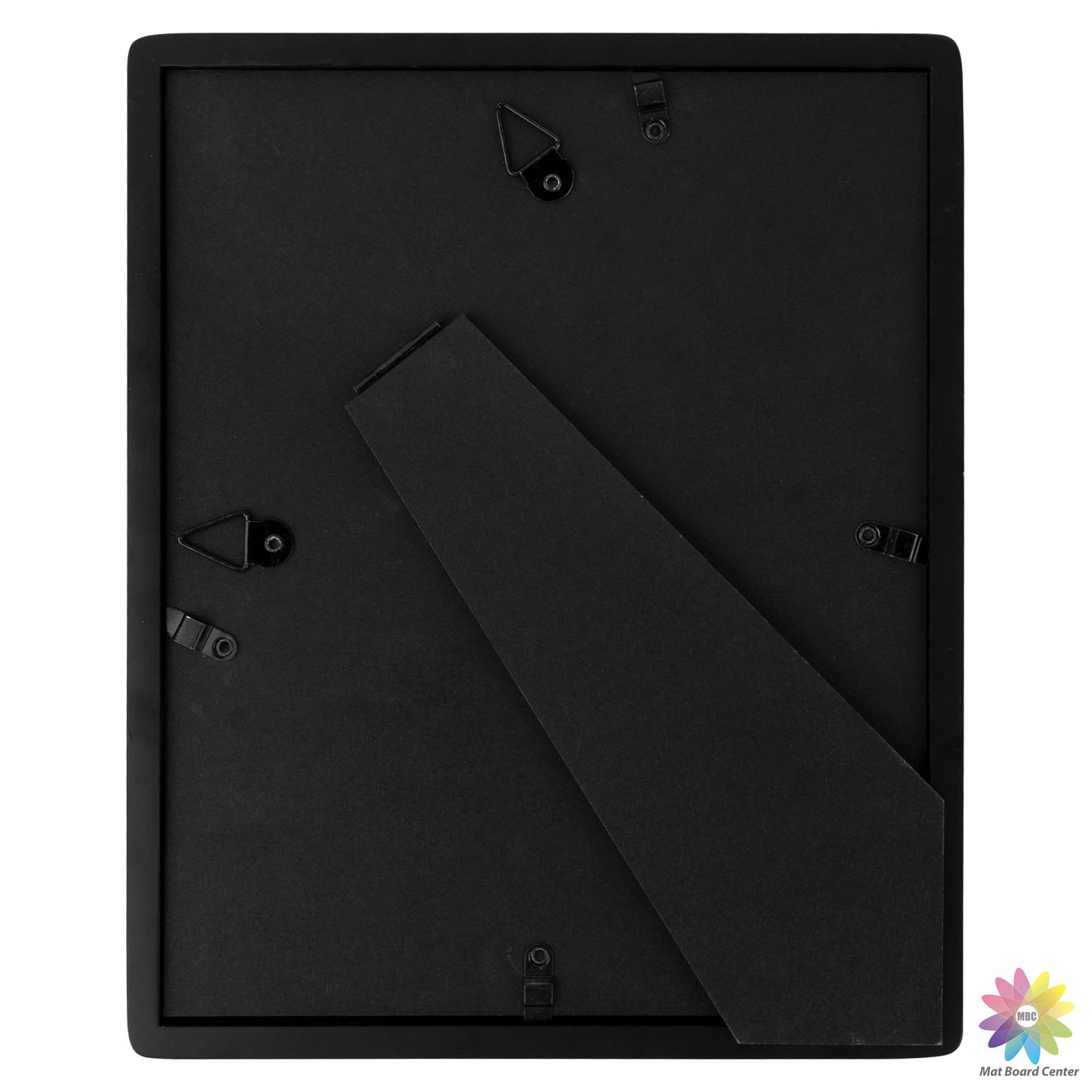 Clearance Rounded Corner 8x10 Wood Frame For 5x7 Photos With White Mat and Real Glass Black (6 Pcs Per Box)