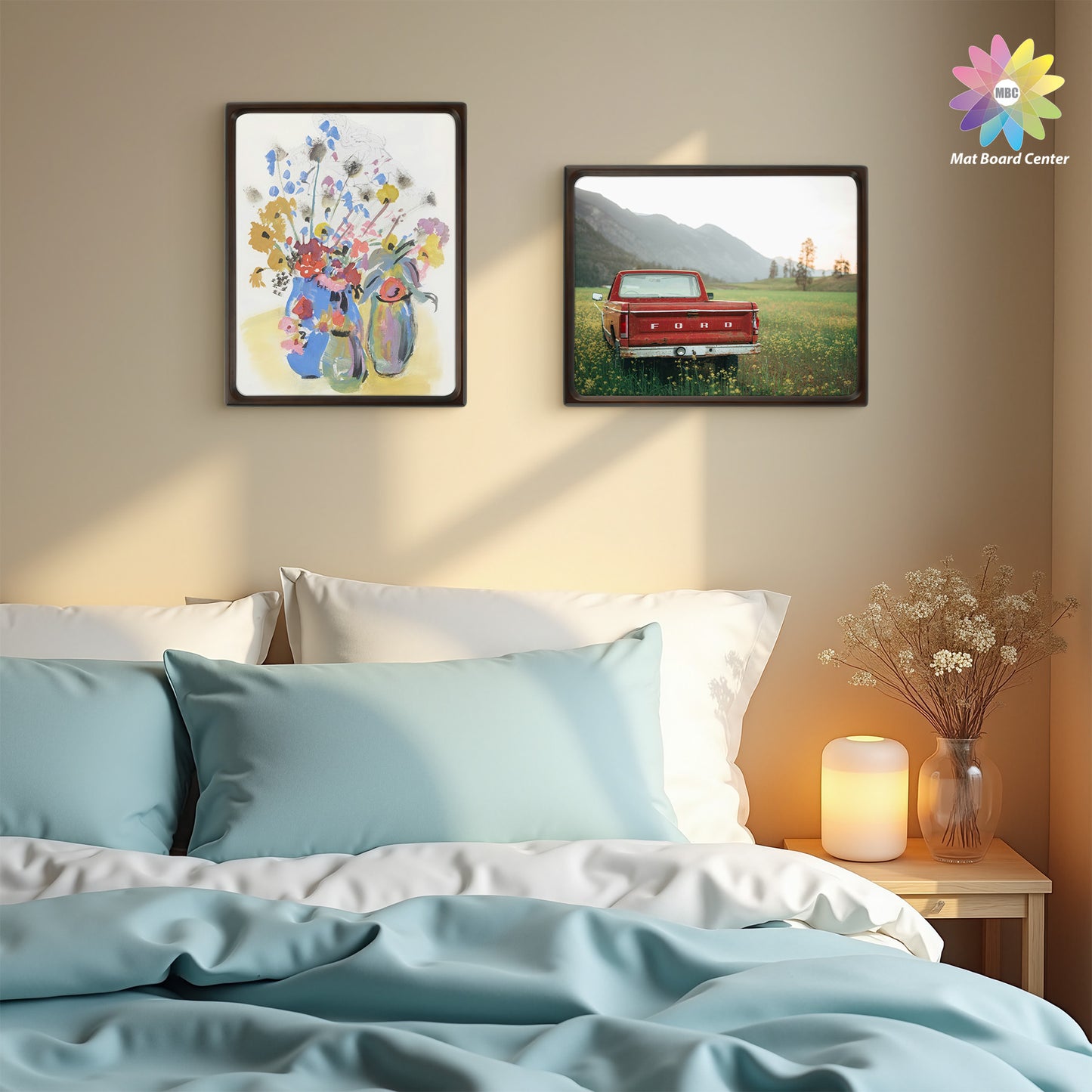 Rounded Corner 11x14 Wood Frame For 8x10 Photos With White Mat and Real Glass Brown (6 Pcs per Box)