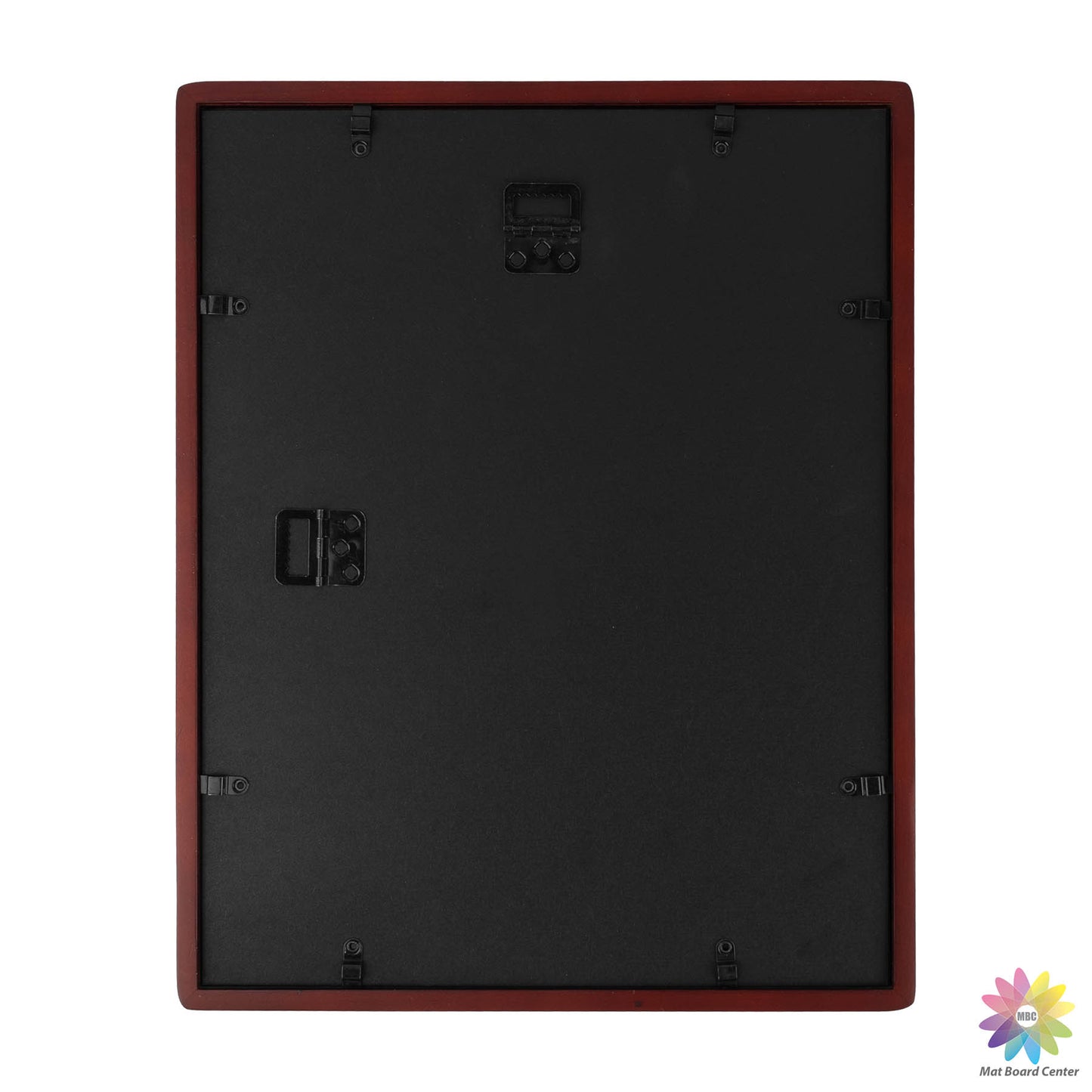 Clearance Rounded Corner 11x14 Picture Frame For 8x10 Photos With White Mat and Real Glass Mahogany (6 Pcs Per Box)