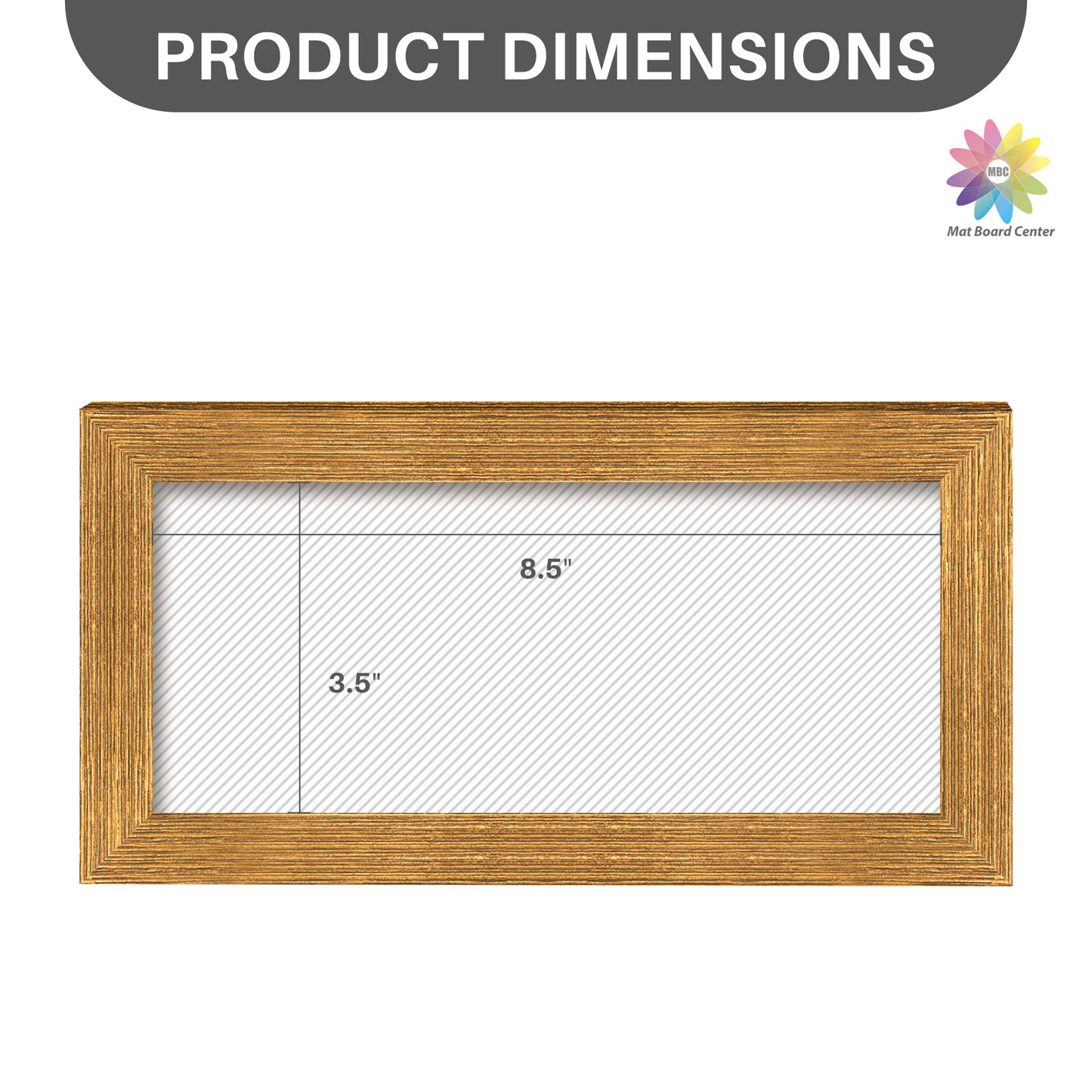 4x9 Frame for 4x9 Business License/Certificates Gold Color (10 Pcs per Box)
