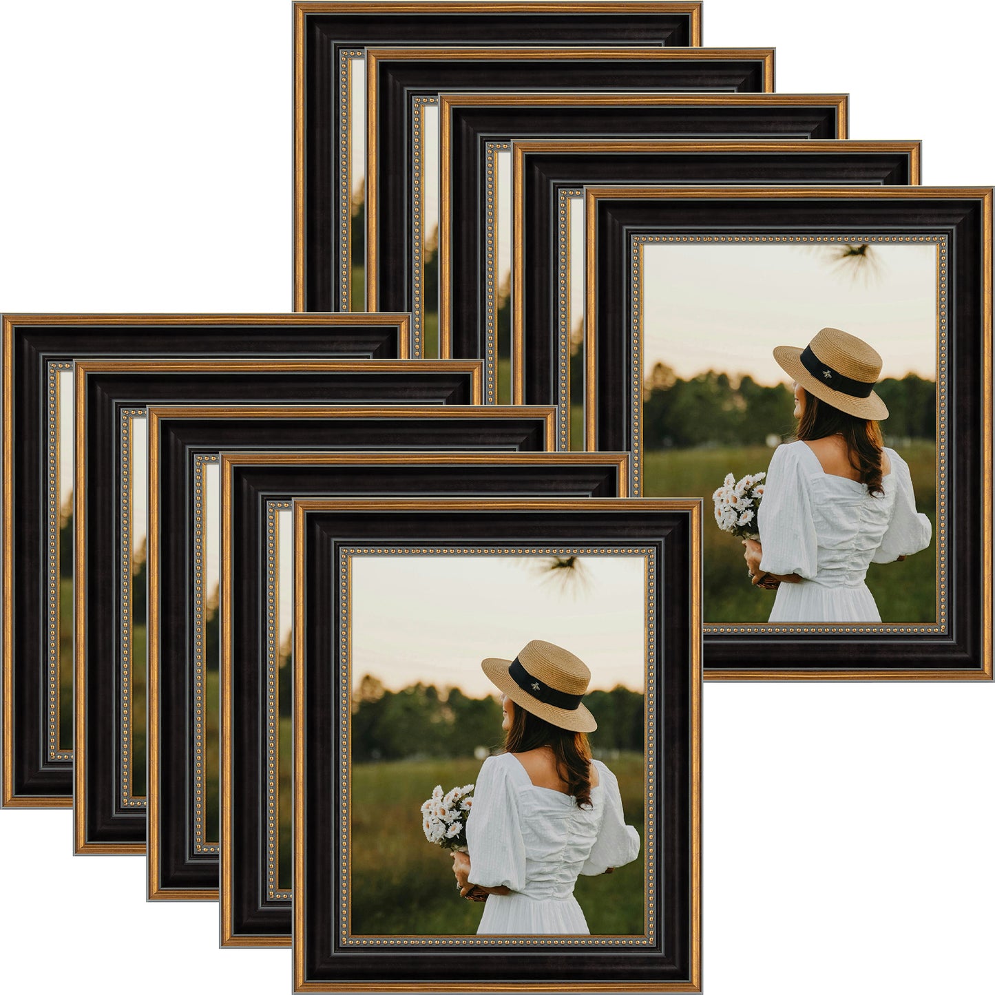 11x14 Ornate Picture Frame Ornate Gold/Black Color (10 Pcs per Box)
