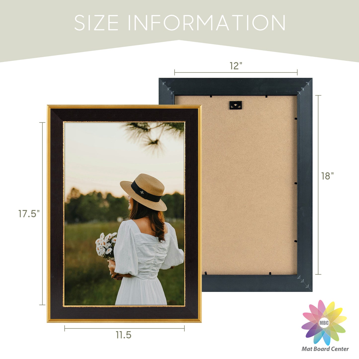 12x18 Picture Frame Black/Classic Gold Color (6 Pcs per Box)