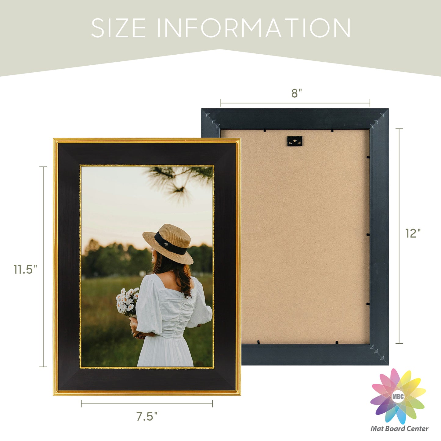 8x12 Picture Frame Black/Classic Gold Color (10 Pcs per Box)