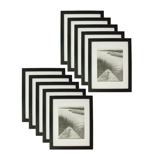 11x14 Frame for 8x10 Picture Wood, Smooth Finish (10 Pcs per Box) Black