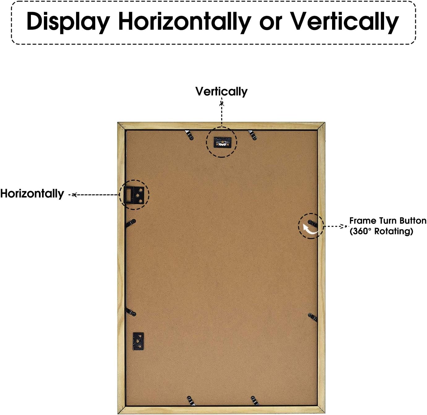 13.6x19.7 Collage Picture Frames for Nine 4x6 Pictures Wood Frames(8 Pcs per Box)