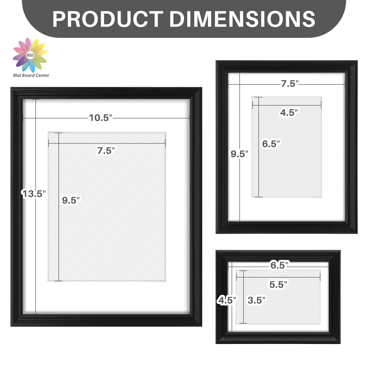 Clearance Wall Gallery Photo Wood Frames with White Mat and Real Glass-(21 Pcs Per Box)