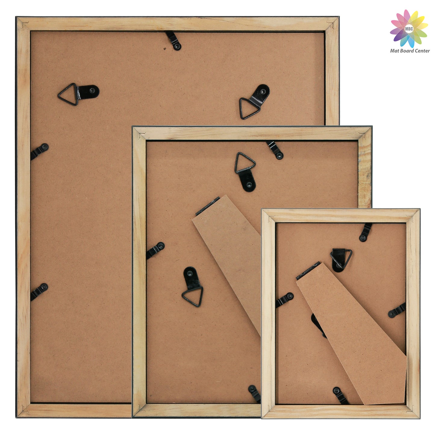 Clearance Wall Gallery Photo Wood Frames with White Mat and Real Glass-(21 Pcs Per Box)