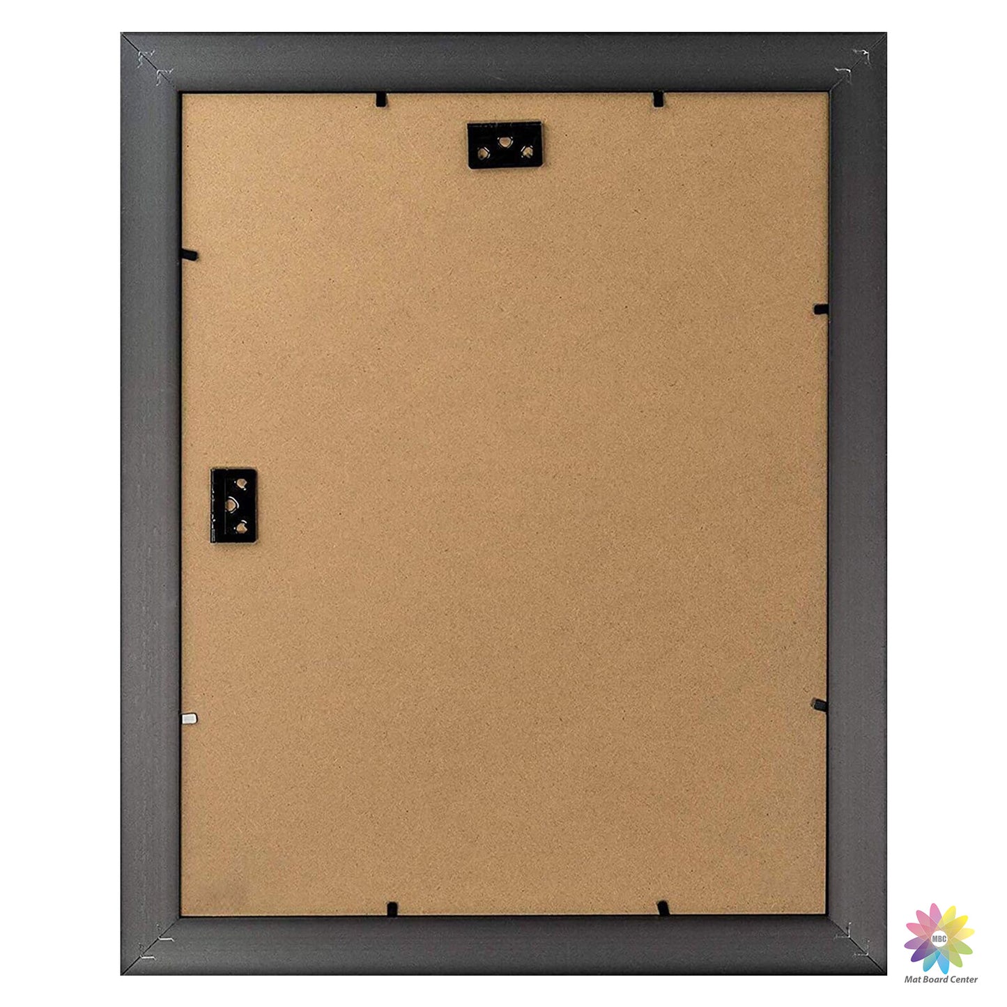 11x14 Ornate Picture Frame With White Mat For 8x10 Pictures Black With Silver & Burgundy (10 Pcs per Box)