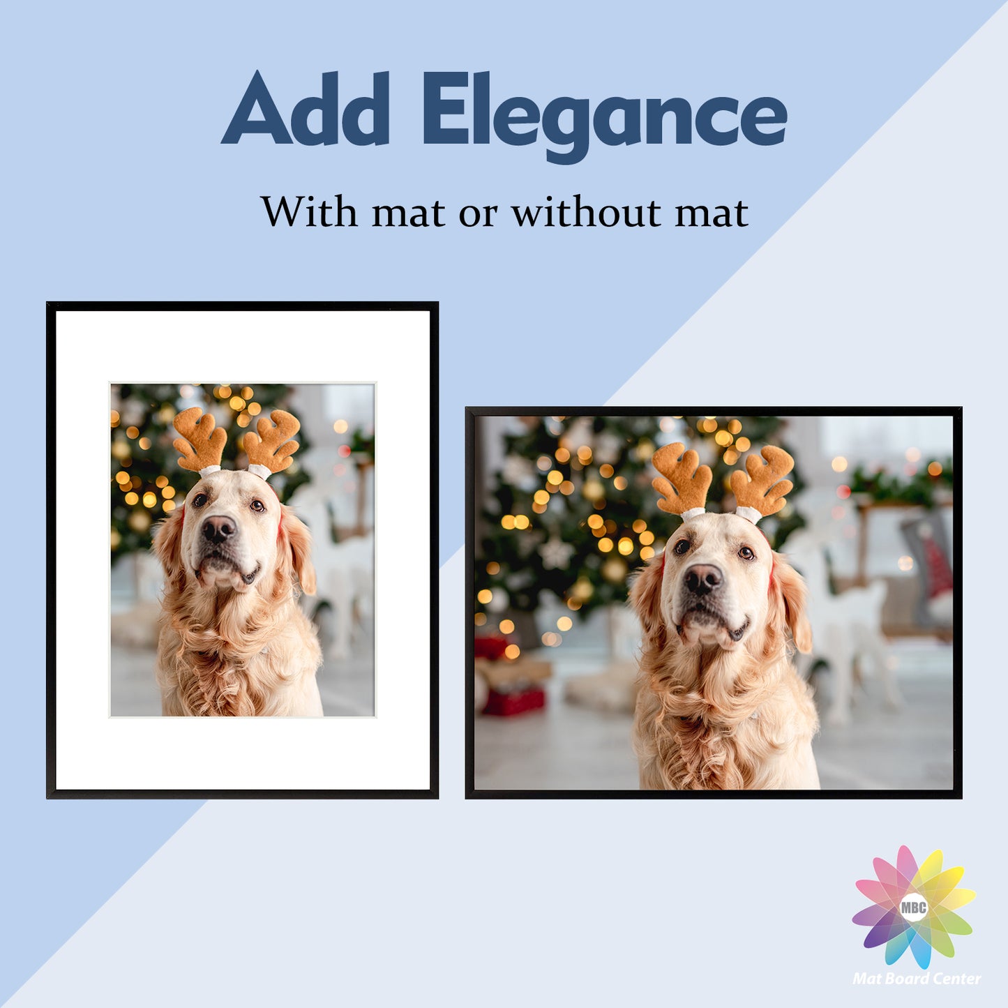 16x20 Metal Picture Frame for 11x14 Picture with White Mat and Real Glass