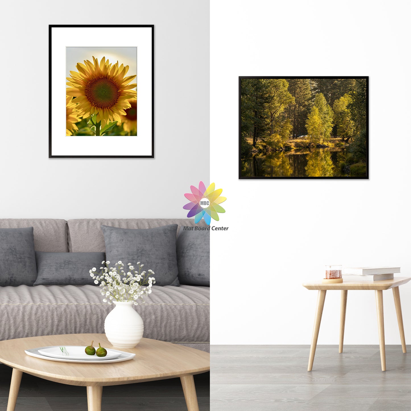 16x20 Metal Picture Frame for 11x14 Picture with White Mat and Real Glass