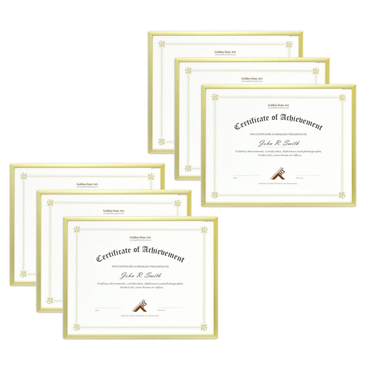 8.5x11 Aluminum Frame for 8.5x11 Picture or Documents (6 Pcs per Box) Gold