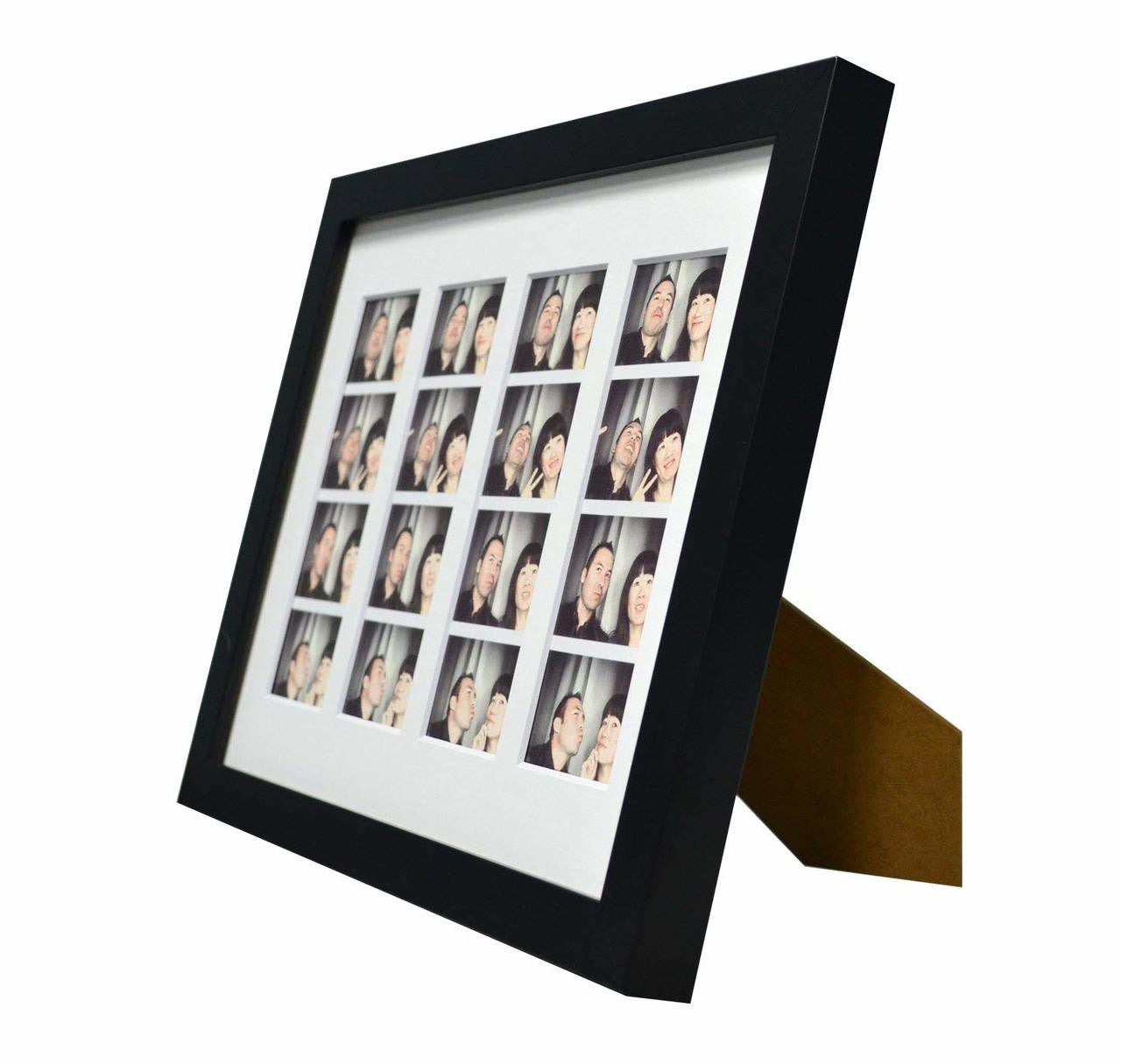 8.5x11 Wood Frame for Four 2x6 Pictures Black (10 Pcs per Box)