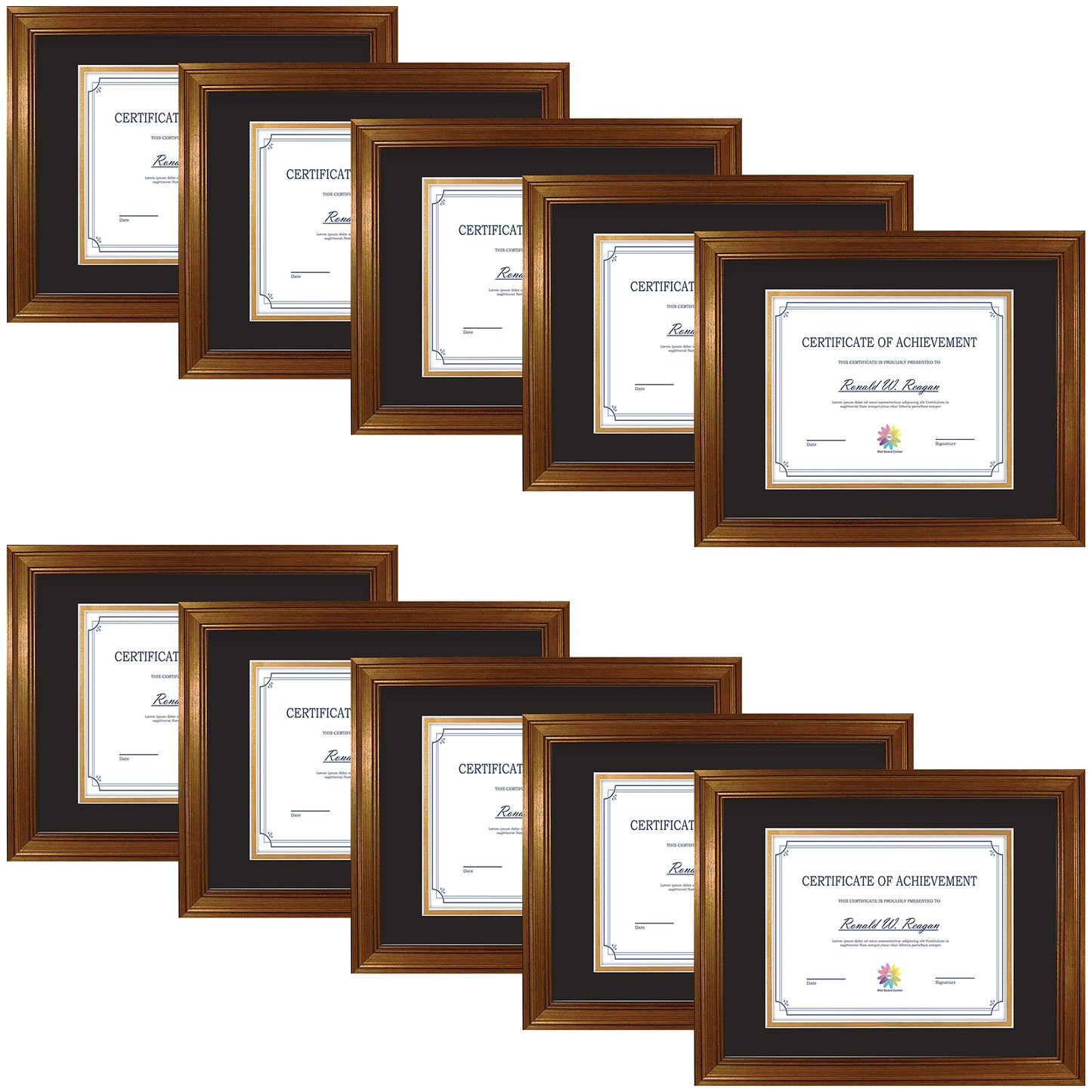 11x14 Diploma Frame for 8x10 Certificate Dark Gold Color (10 Pcs per Box)