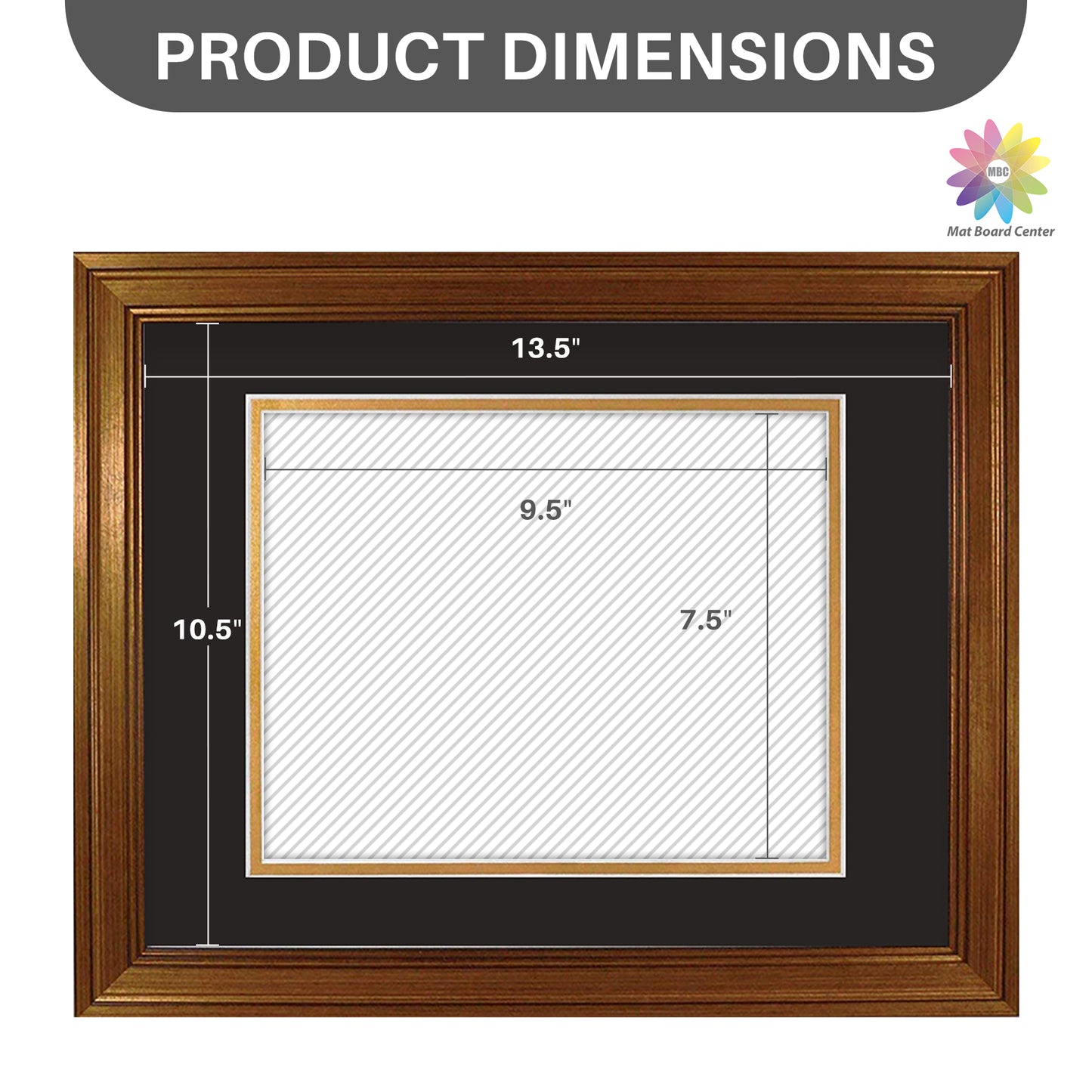 11x14 Diploma Frame for 8x10 Certificate Dark Gold Color (10 Pcs per Box)