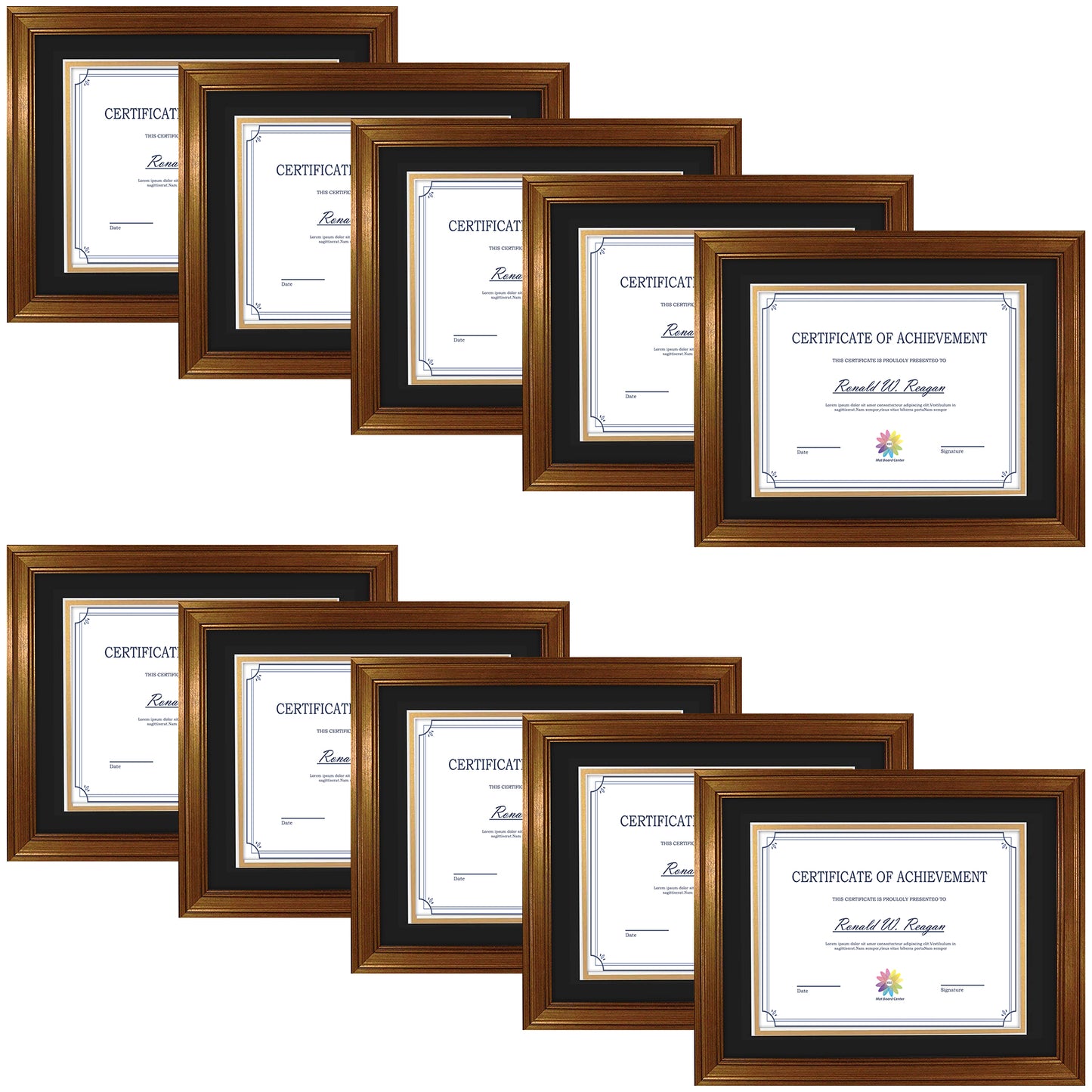 11x14 Diploma Frame for 8.5x11 Certificate Dark Gold Color (10 Pcs per Box)
