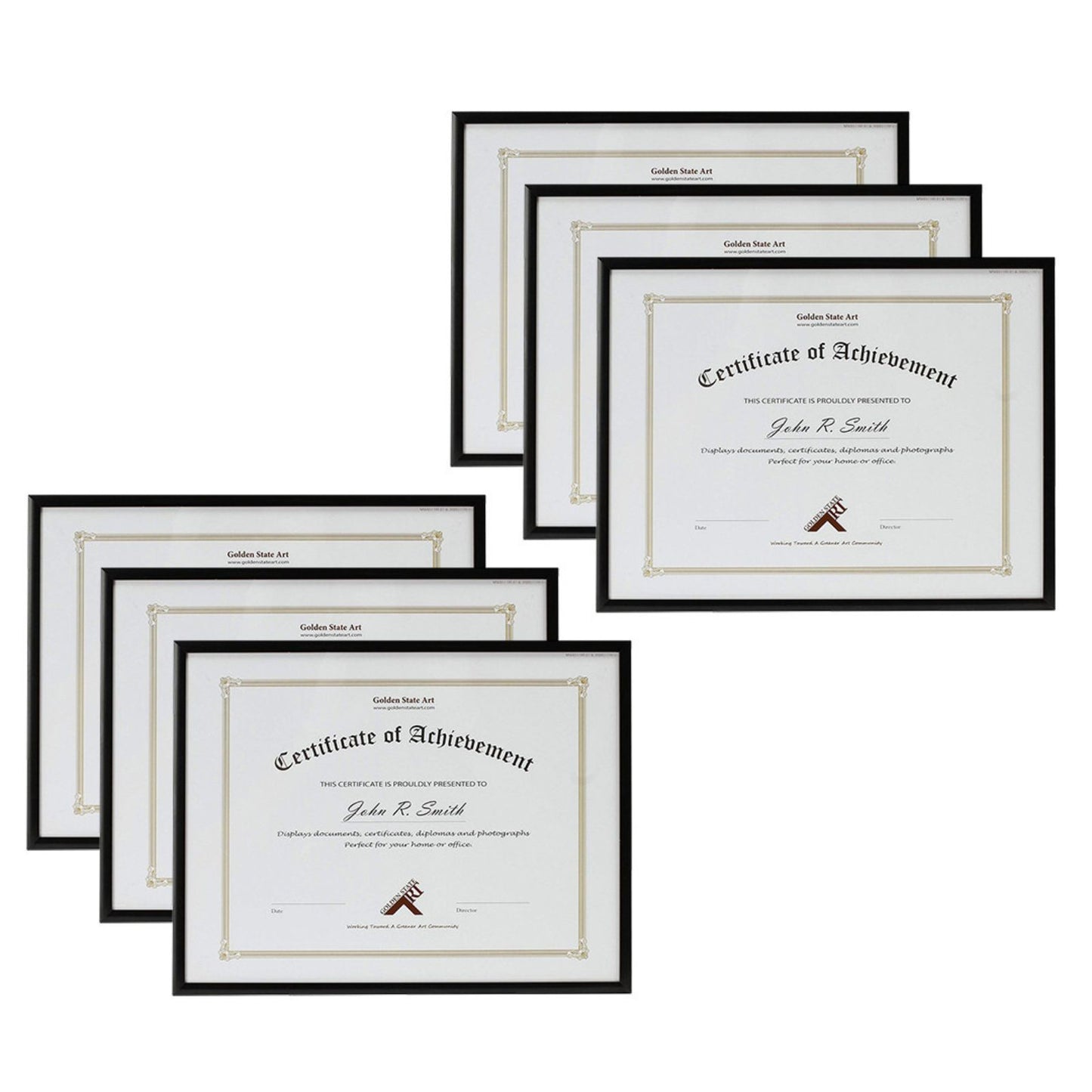 8.5x11 Aluminum Frame for 8.5x11 Picture or Documents (6 Pcs per Box) Black