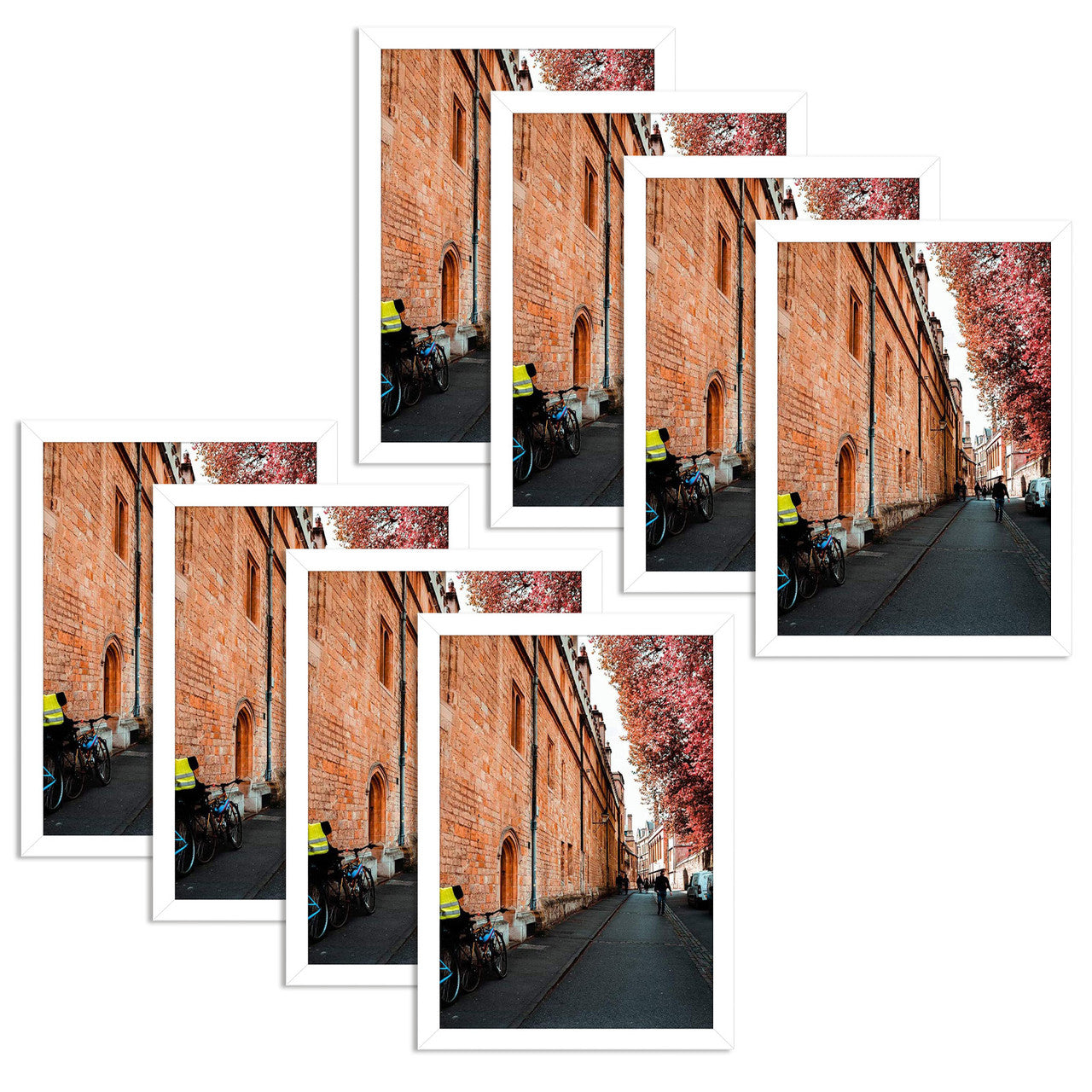 13X19 Poster Frames, Wood Frames Displays 13X19 Photos with Real Glass (8 Pcs per Box) White