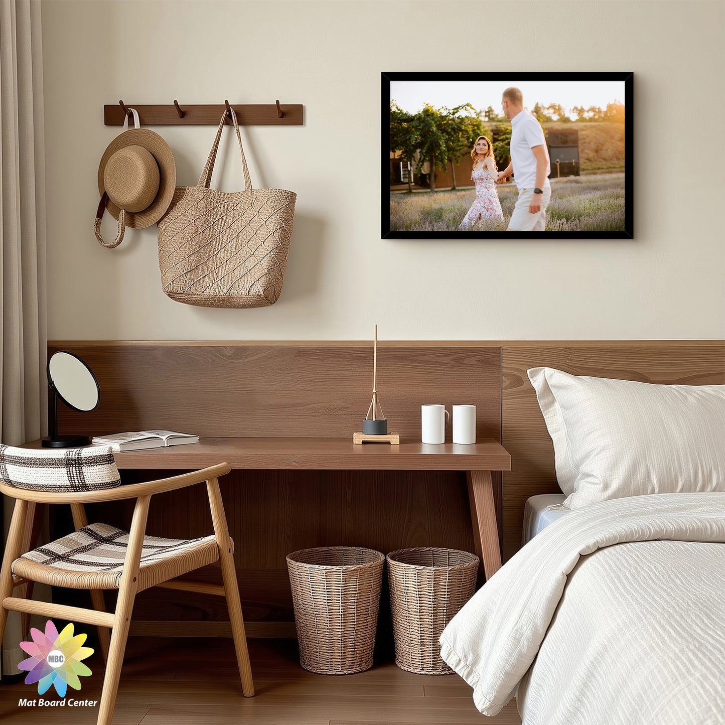 12x19 Black Wood Picture Frame Displays Two 8x10 Photo (8 Pcs Per Box)