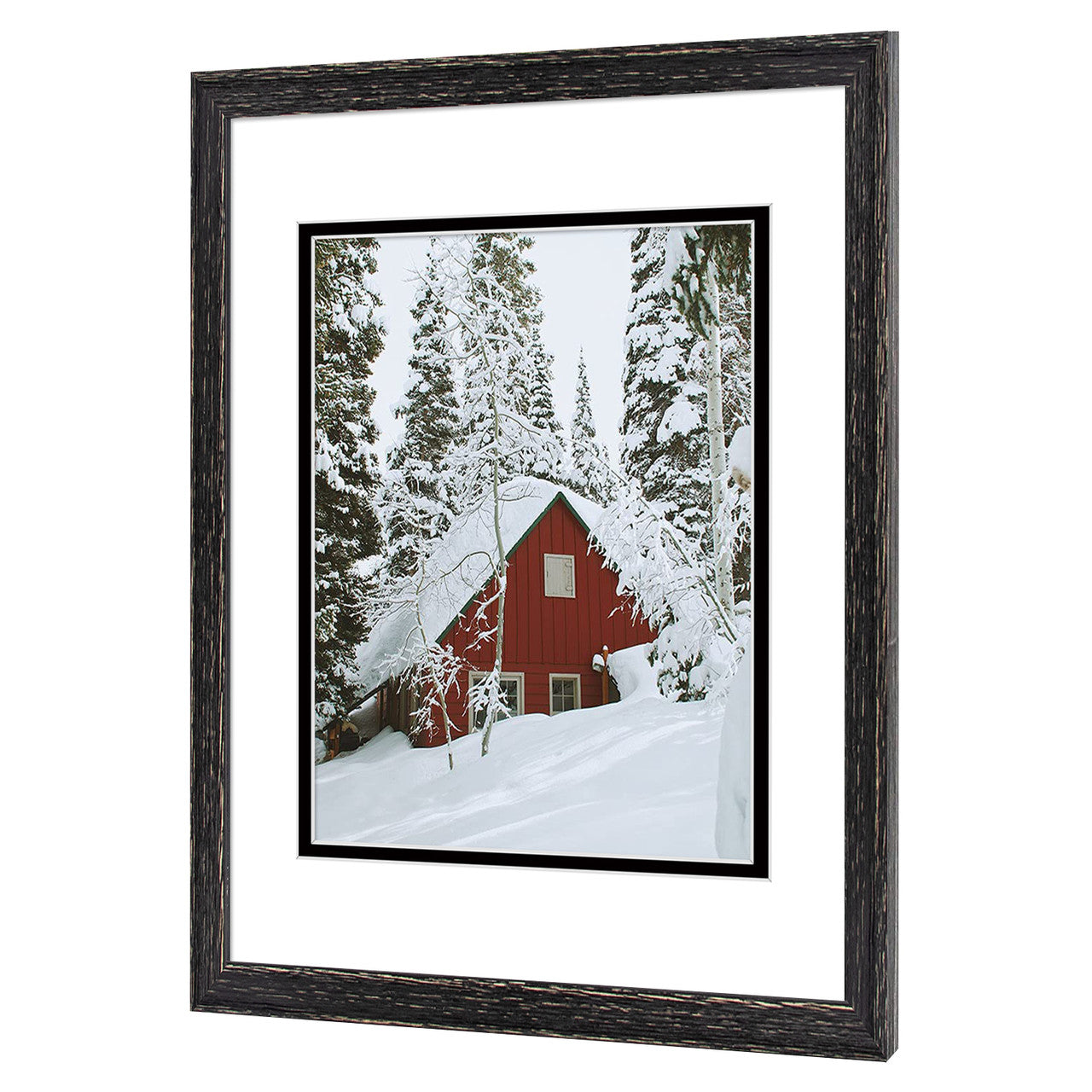11x14 Wood Frames Display 8x10 Photo With Double Mat and Real Glass (10 Pcs per Box)
