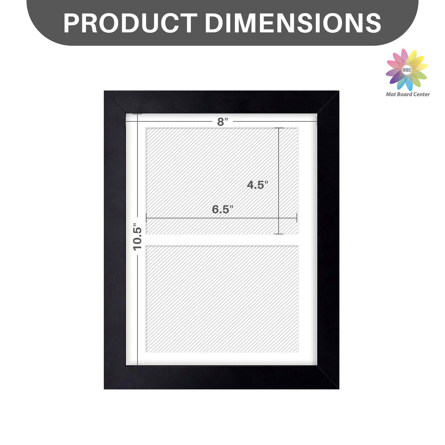 8.5x11 Black Wood Picture Frame for Two 5x7 Photos (10 Pcs Per Box)