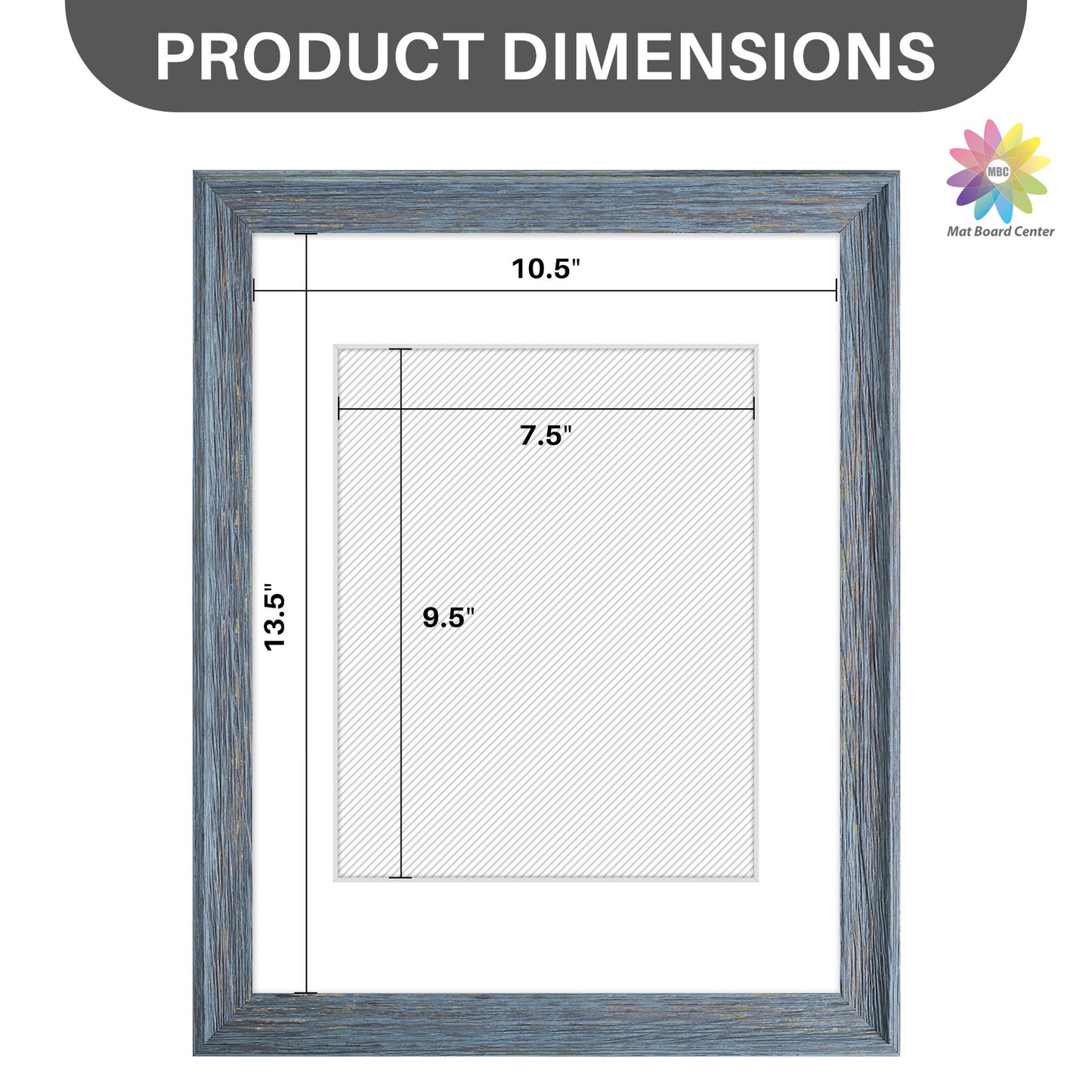 11x14 Picture Frame for 8x10 Photo with White Mat and Plexiglass (6 Pcs Per Box)