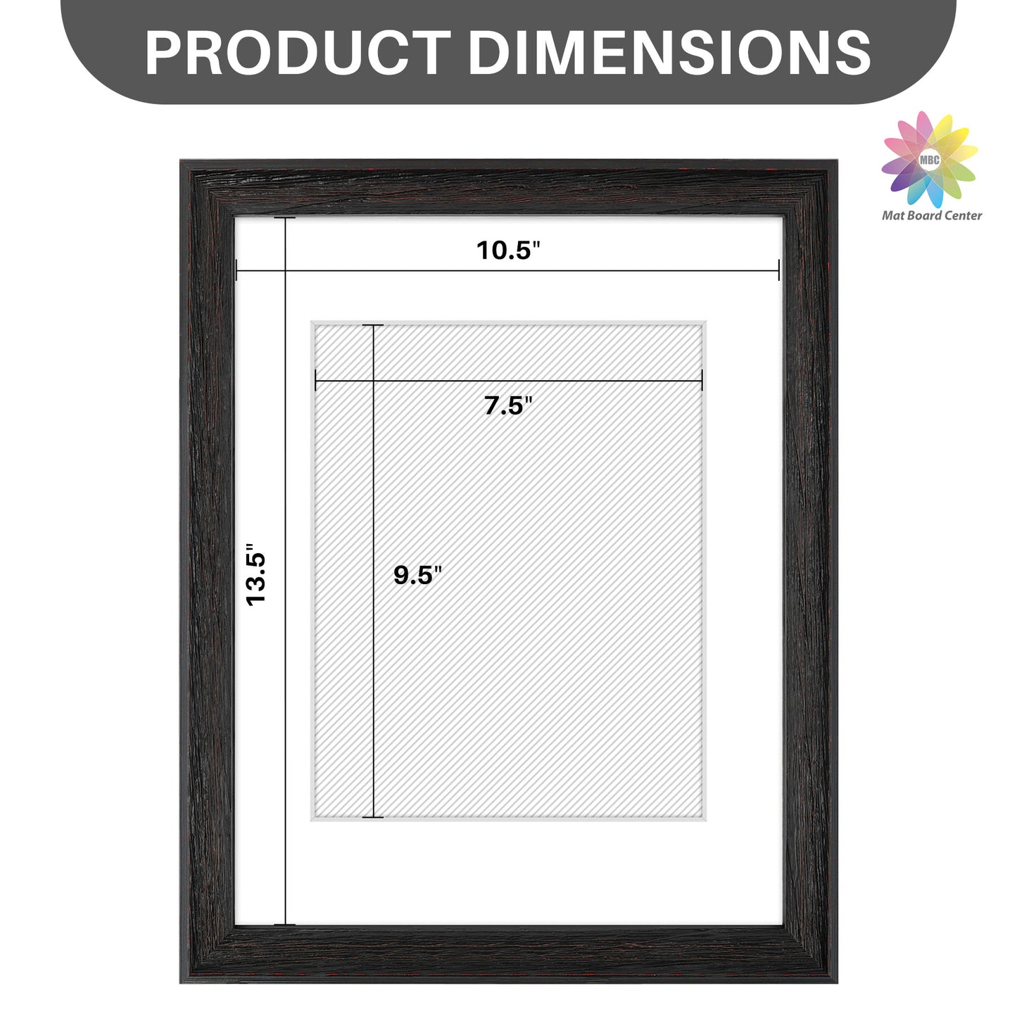 11x14 Picture Frame for 8x10 Photo with White Mat and Plexiglass (6 Pcs Per Box)