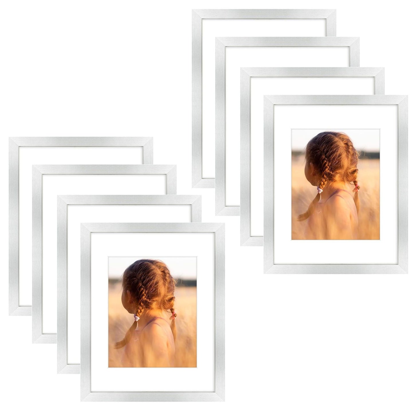 11x14 Picture Frame for 8x10 Photo (8 Pcs Per Box) Silver