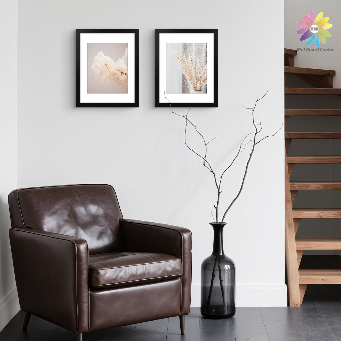 11x14 Picture Frame for 8x10 photo With White Mat Black Color (18 Pcs Per Box)