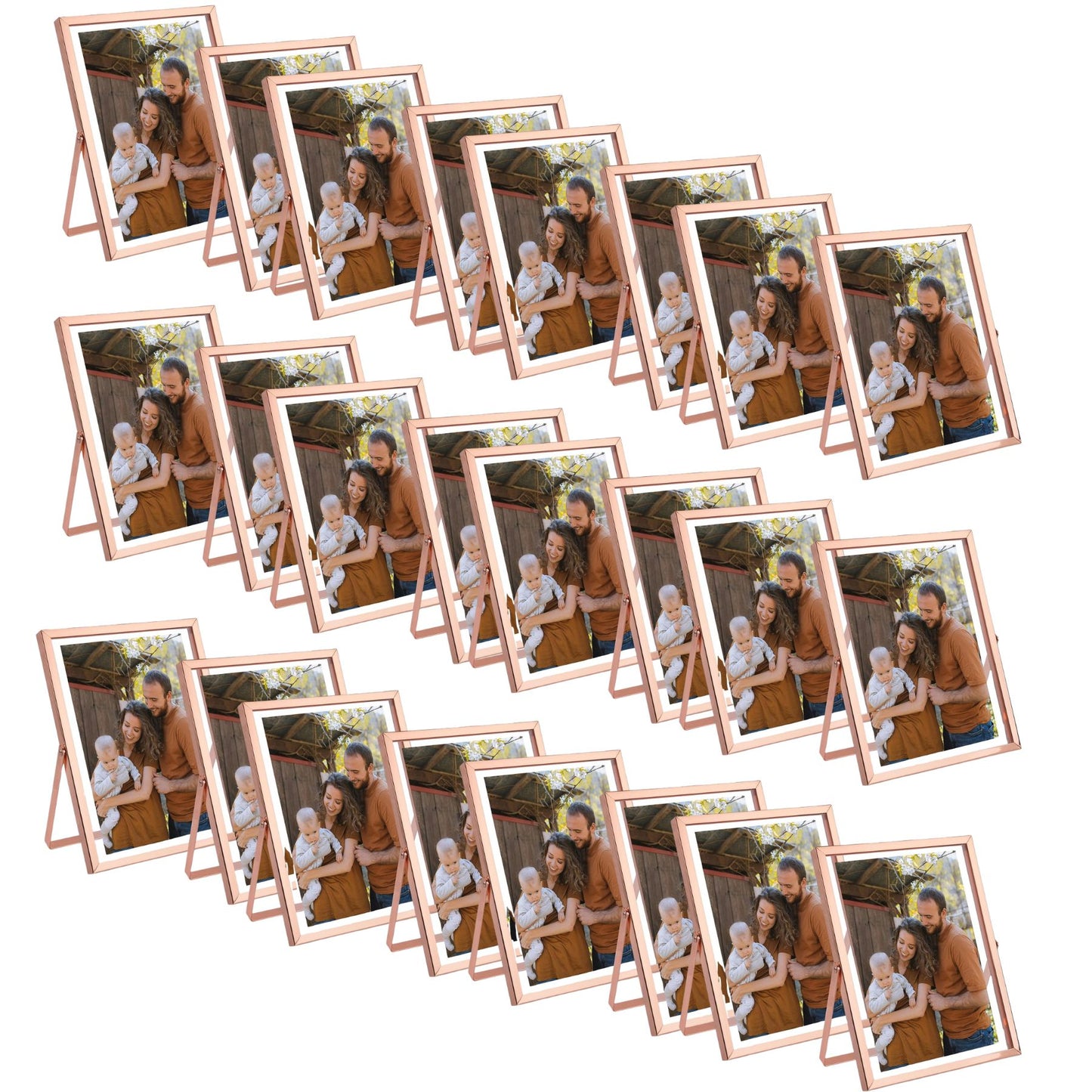 Clearance 6x8 Floating Frame Displays Any Size Photo up to 6 by 8 Rose Gold (24 Pcs Per Box)