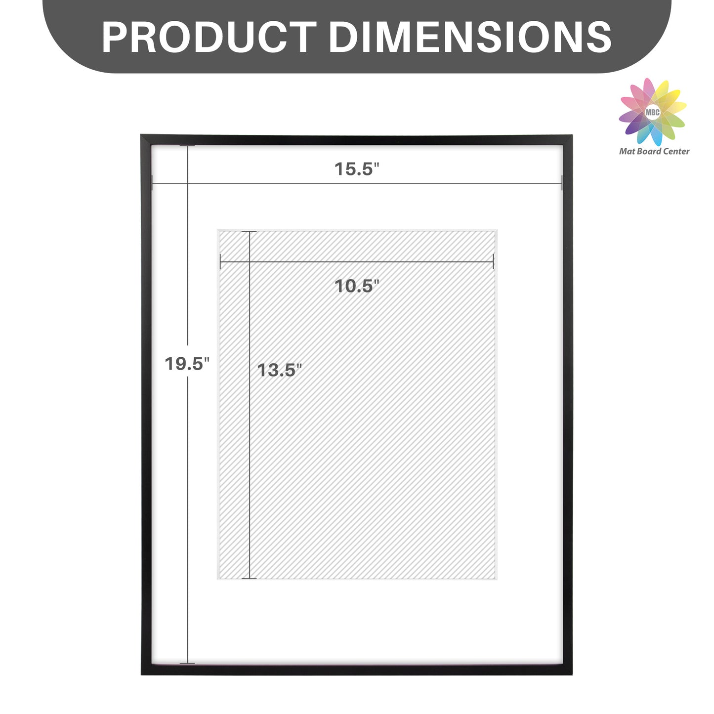 16x20 Picture Frame For 11x14 Photo With White Mat and Plexiglass (6 Pcs per Box)