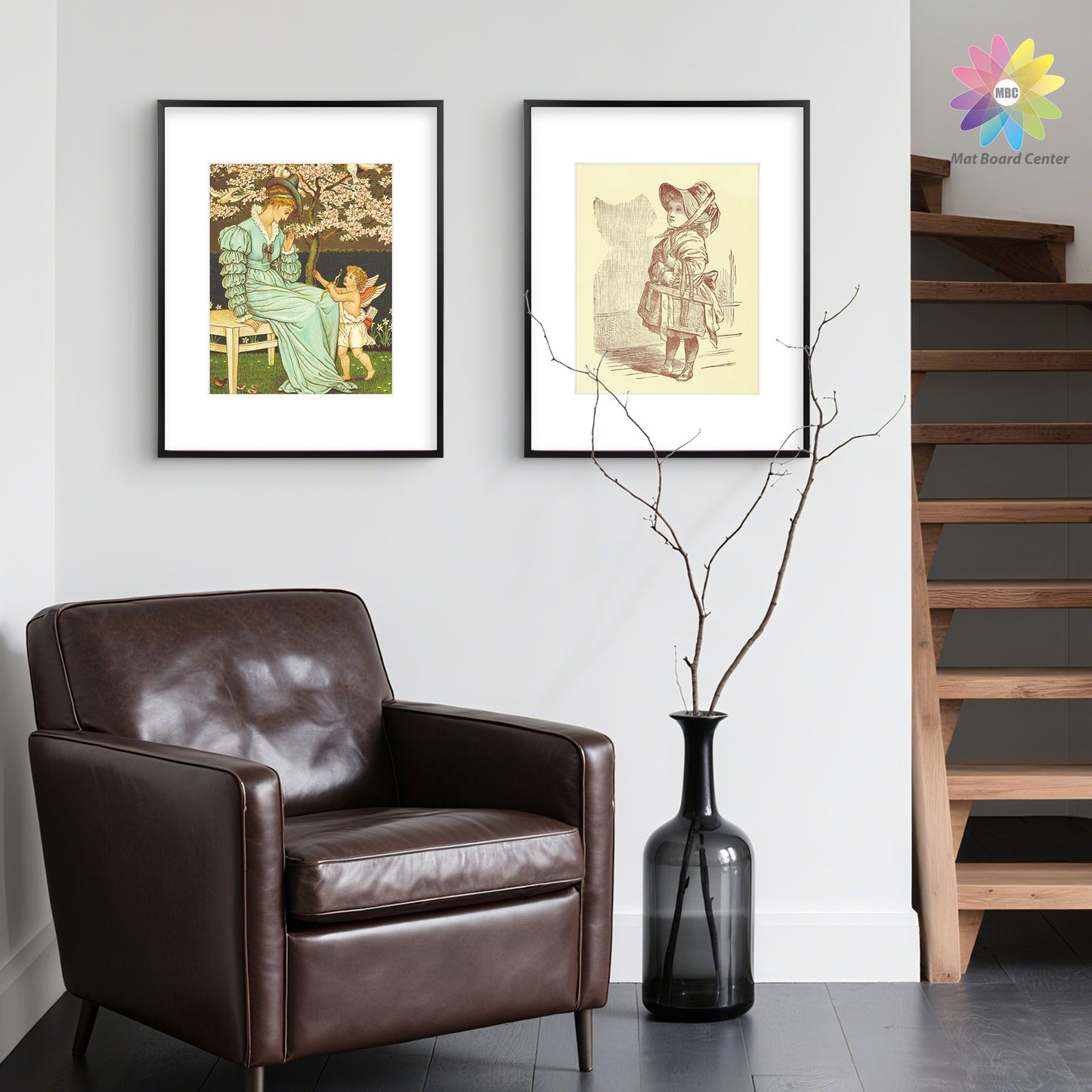 16x20 Picture Frame For 11x14 Photo With White Mat and Plexiglass (6 Pcs per Box)