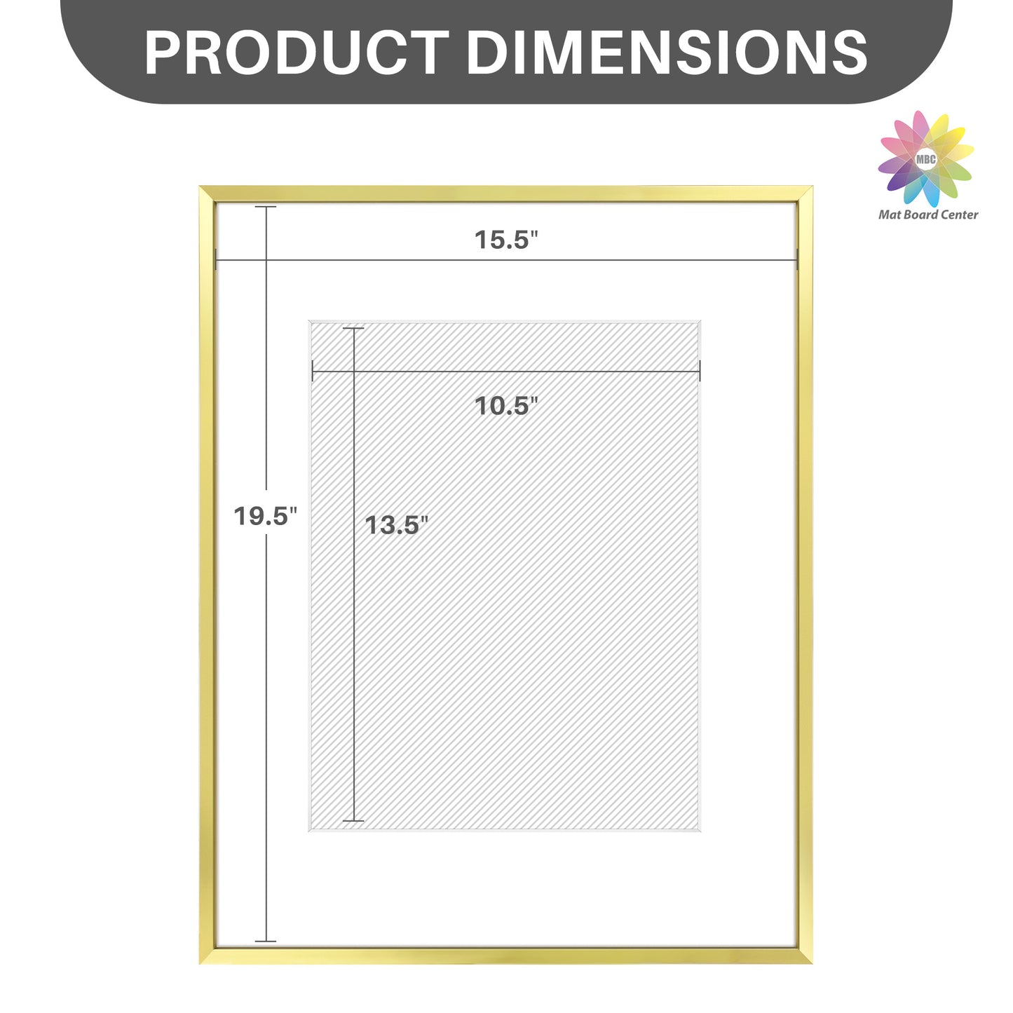 16x20 Picture Frame For 11x14 Photo With White Mat and Plexiglass (6 Pcs per Box)