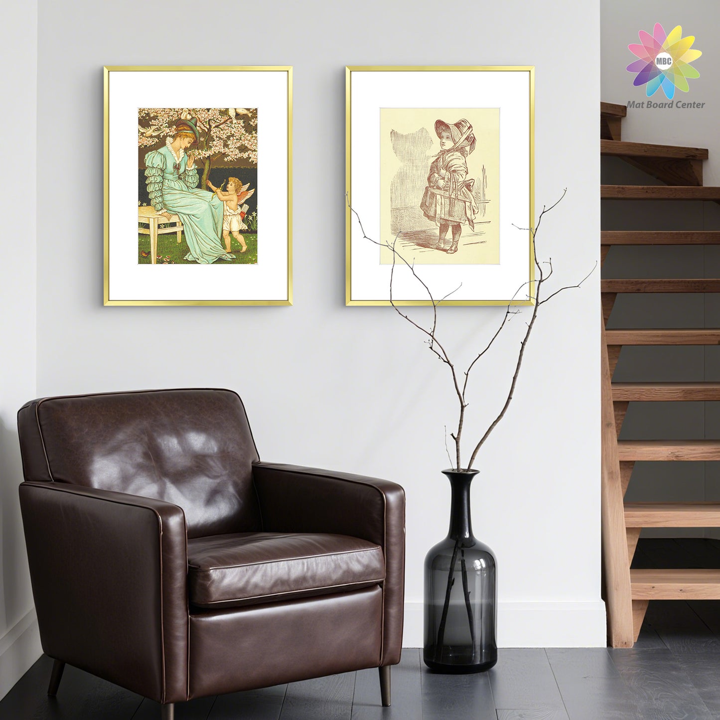 16x20 Picture Frame For 11x14 Photo With White Mat and Plexiglass (6 Pcs per Box)