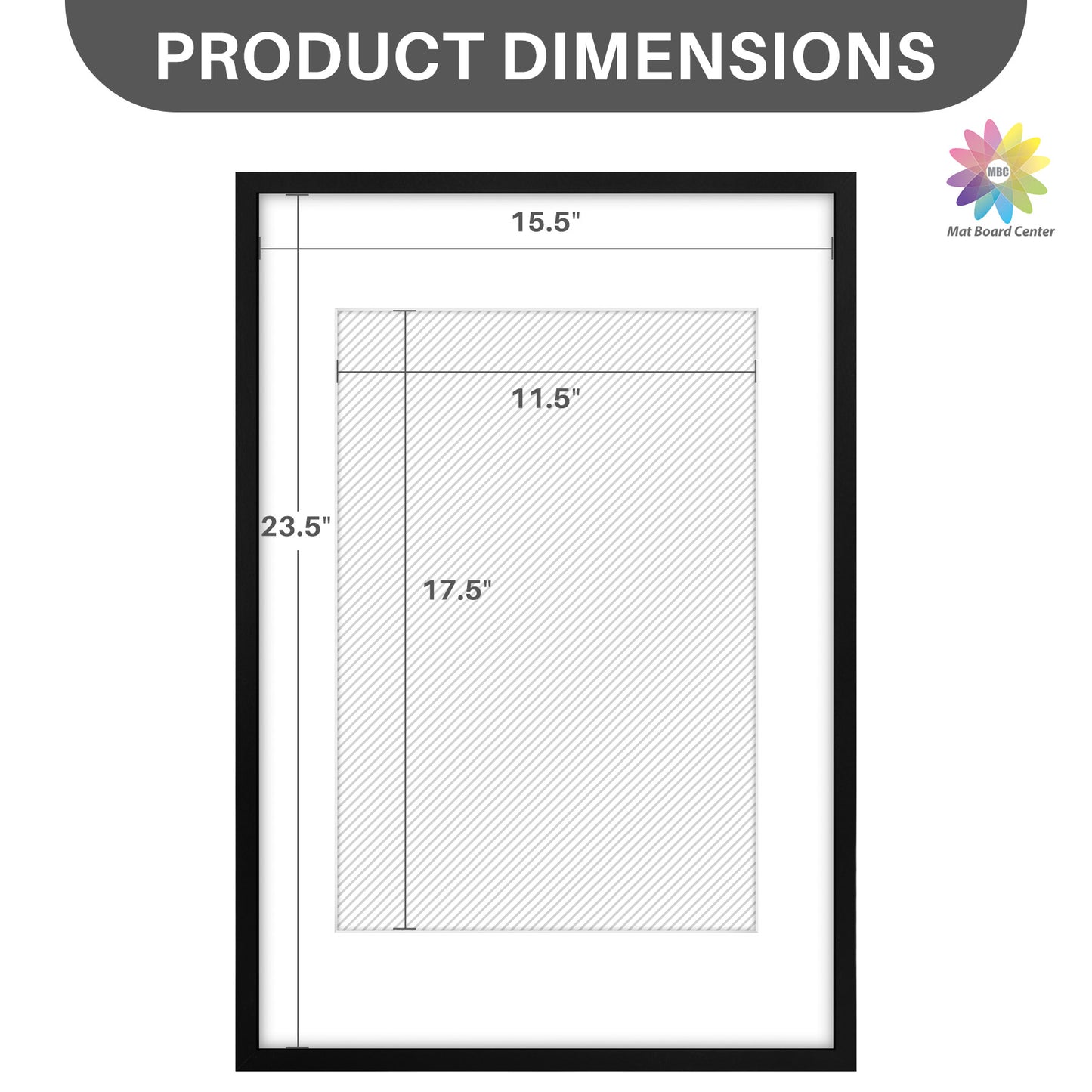 16x24 Picture Frame for 12x18 Photo with White Mat and Plexiglass (16 Pcs per Box)