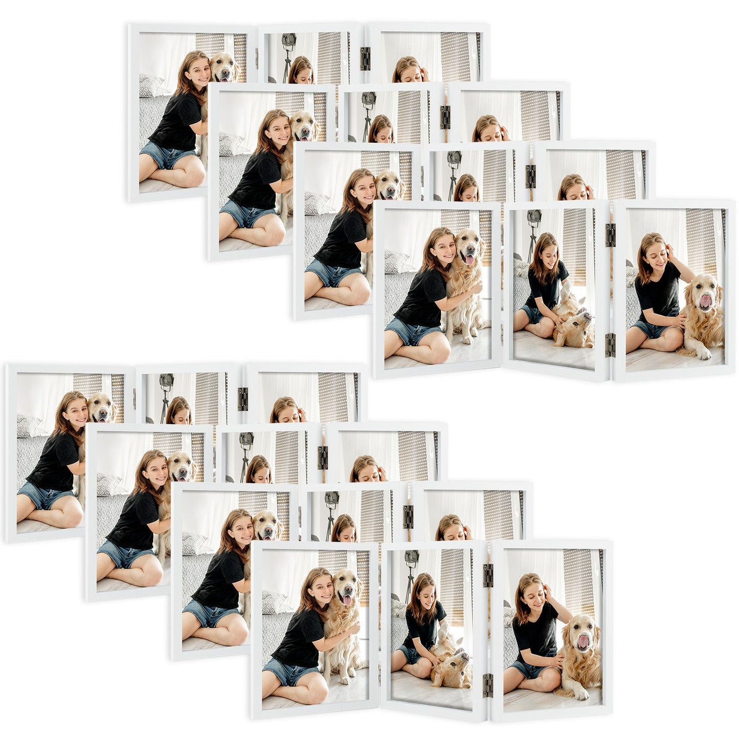 5x7 Three Picture Frame (8 Pcs Per Box) White