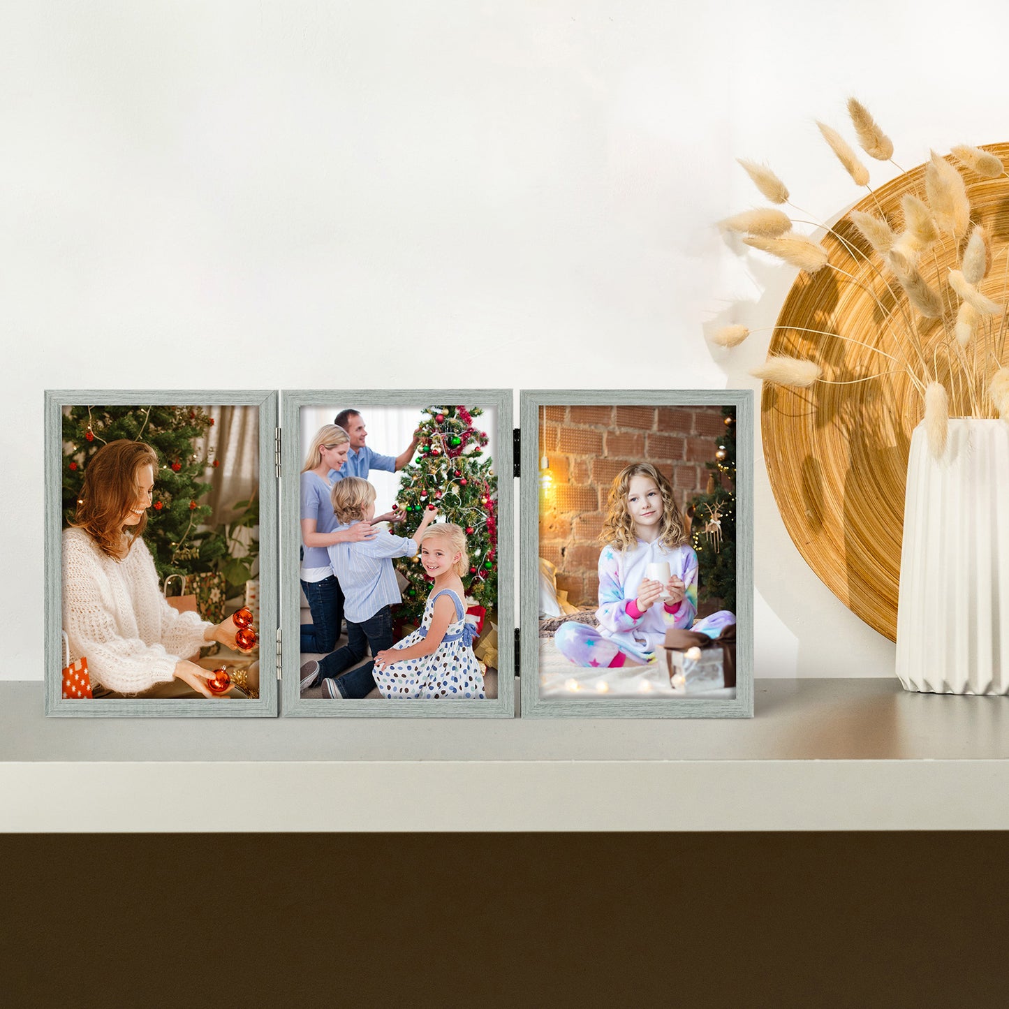 Clearance 4x6 Grey Three Picture Frame (8 Pcs Per Box)