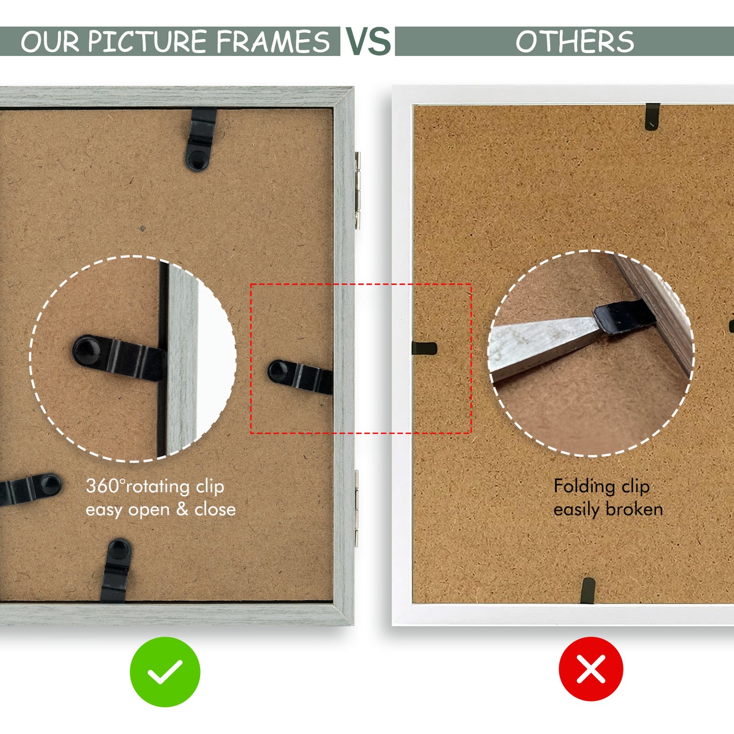 Clearance 5x7 Grey Double Picture Frame (10 Pcs Per Box)