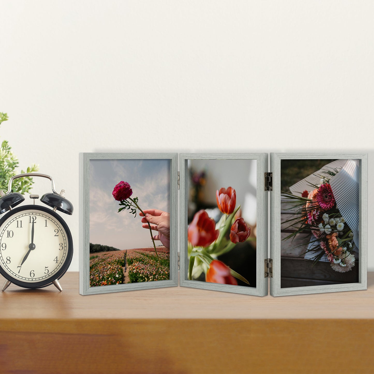 Clearance 5x7 Grey Three Picture Frame (8 Pcs Per Box)